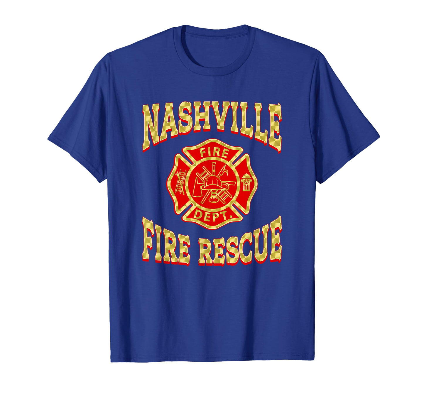 Retro Nashville Fire Department Flag Tennessee Firefighter T-Shirt