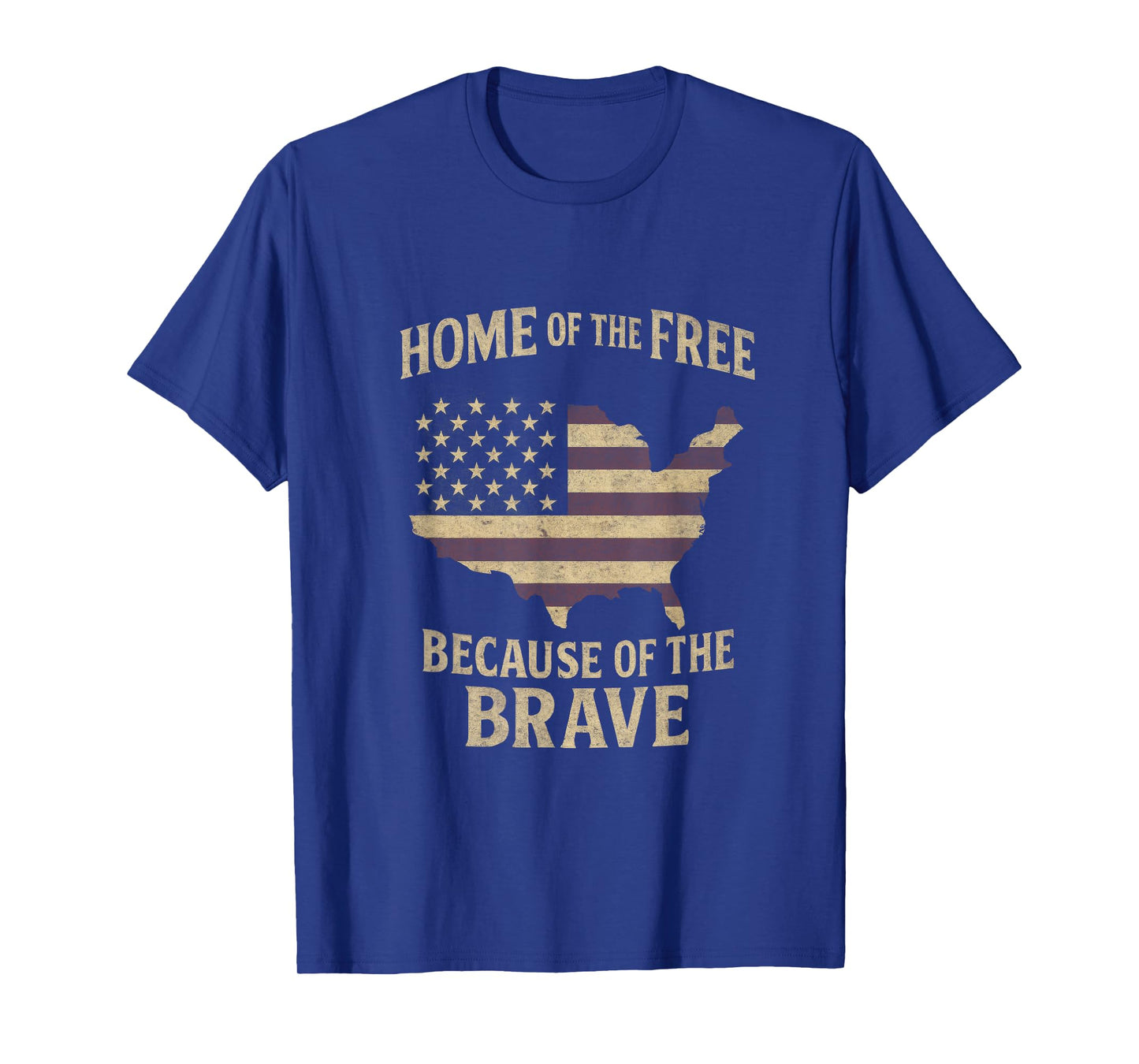 Home of The Free - USA Flag Veteran Pride T-Shirt