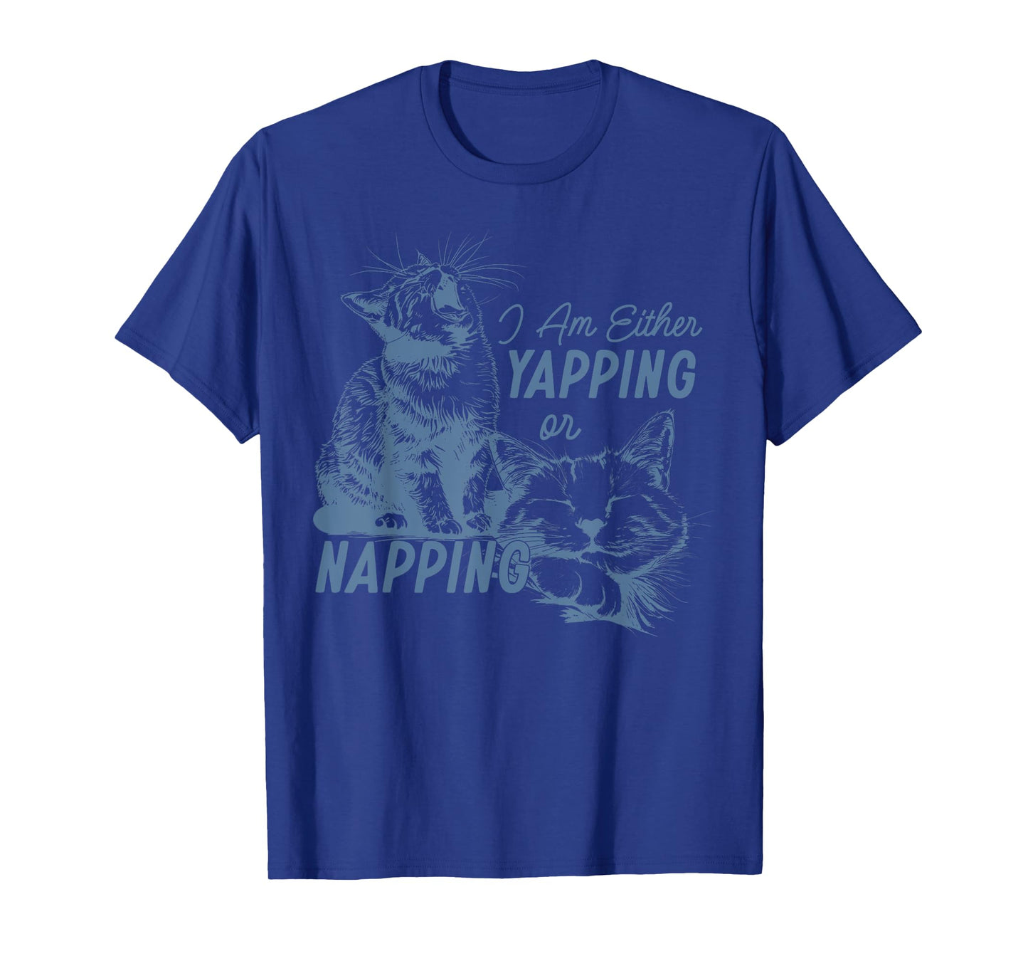 I'm Either Yapping Or Napping Retro 90s Gag Cat Meme T-Shirt