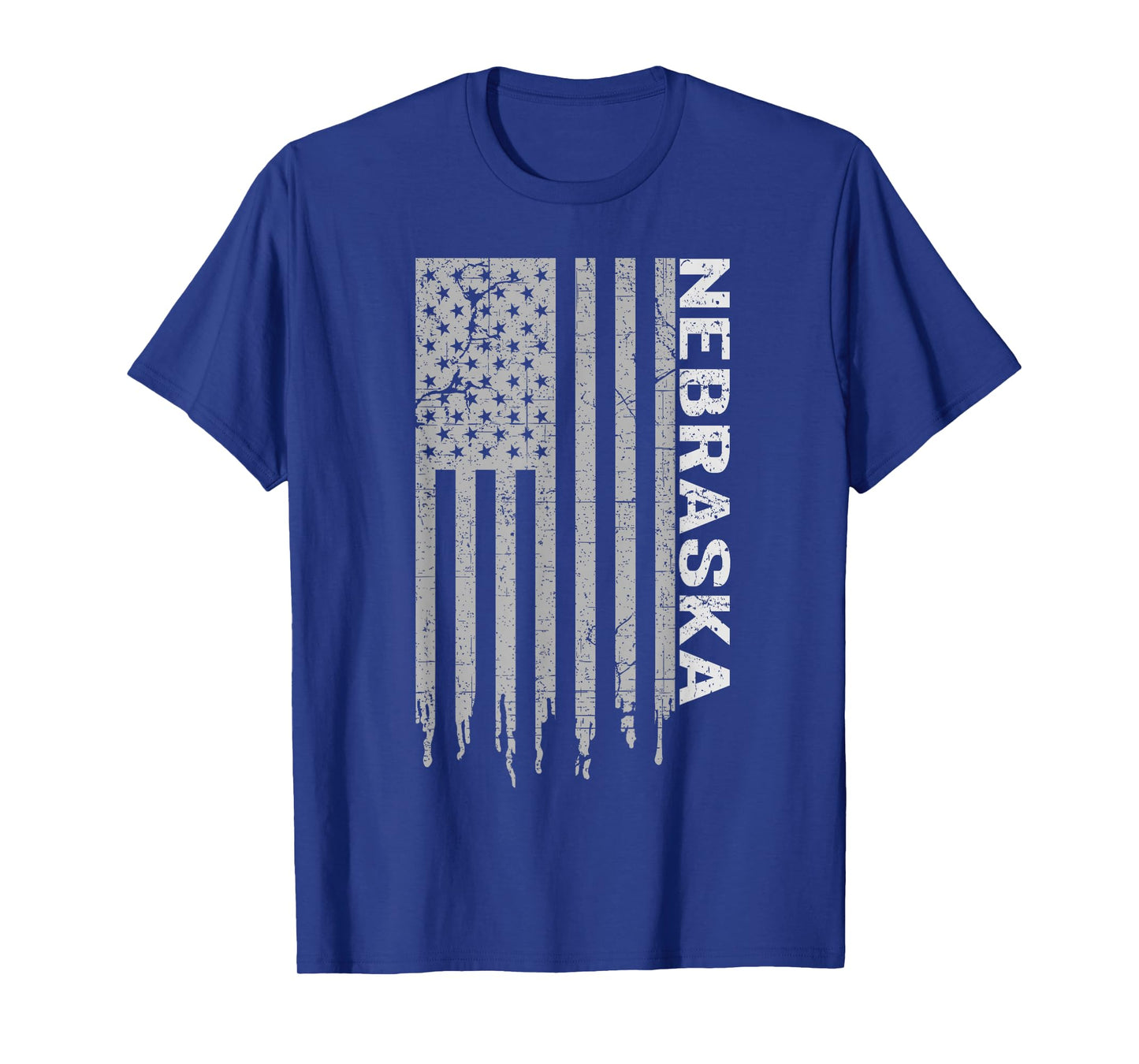 Distressed USA Flag Patriotic American From Nebraska T-Shirt