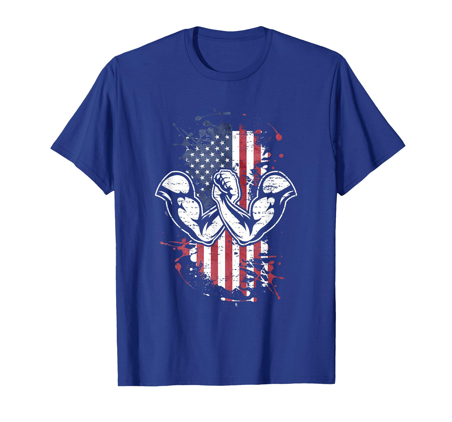 Arm Wrestling USA Flag T-Shirt for Women Men
