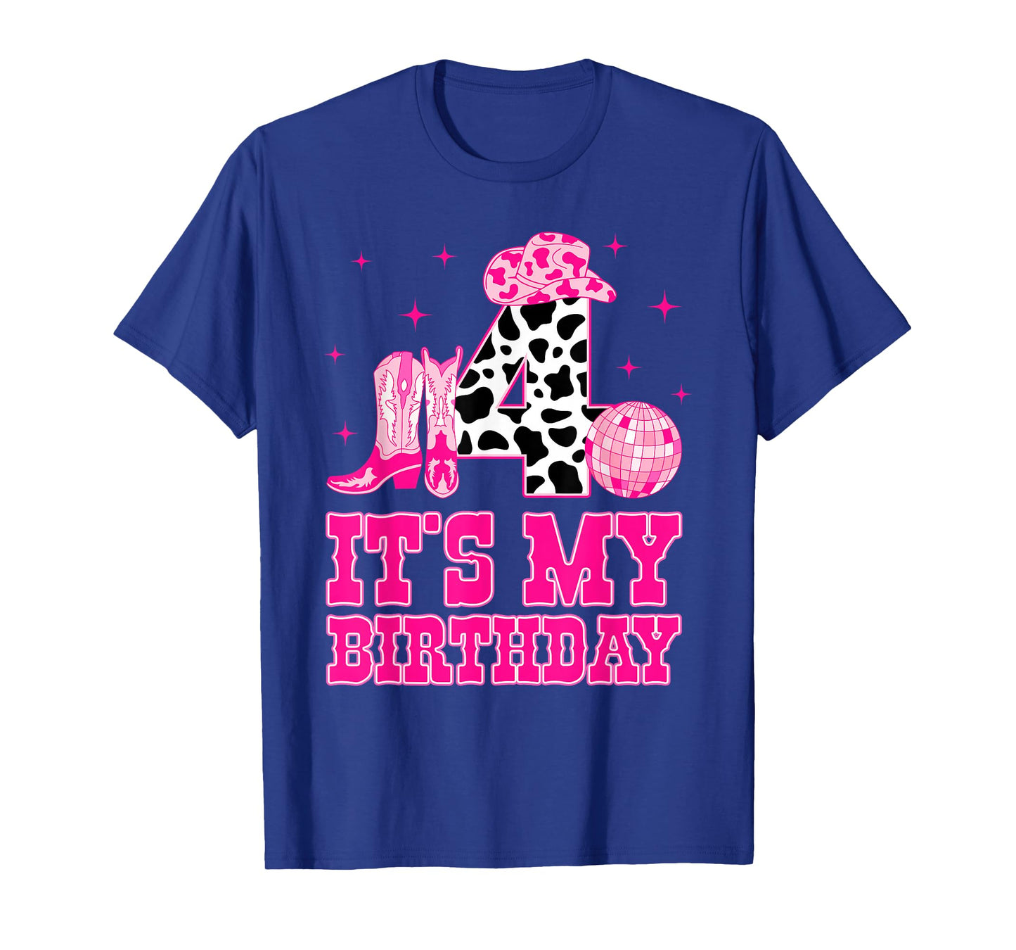 It's My 4th Birthday Cowgirl 4 Years Old Western Kids Girls T-Shirt