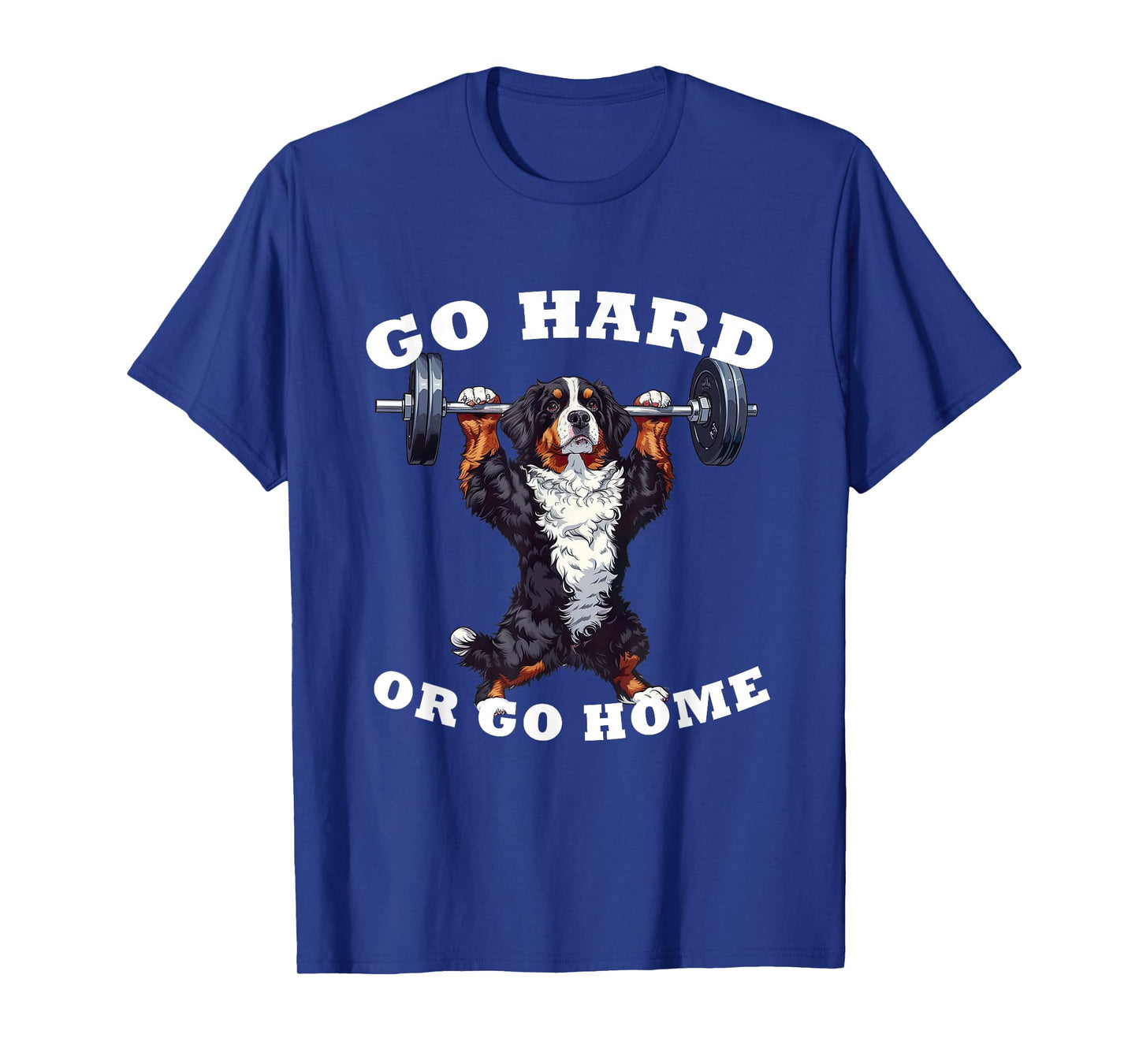 Pumping Weight Lifting Funny Bernese Mountain Dog T-Shirt