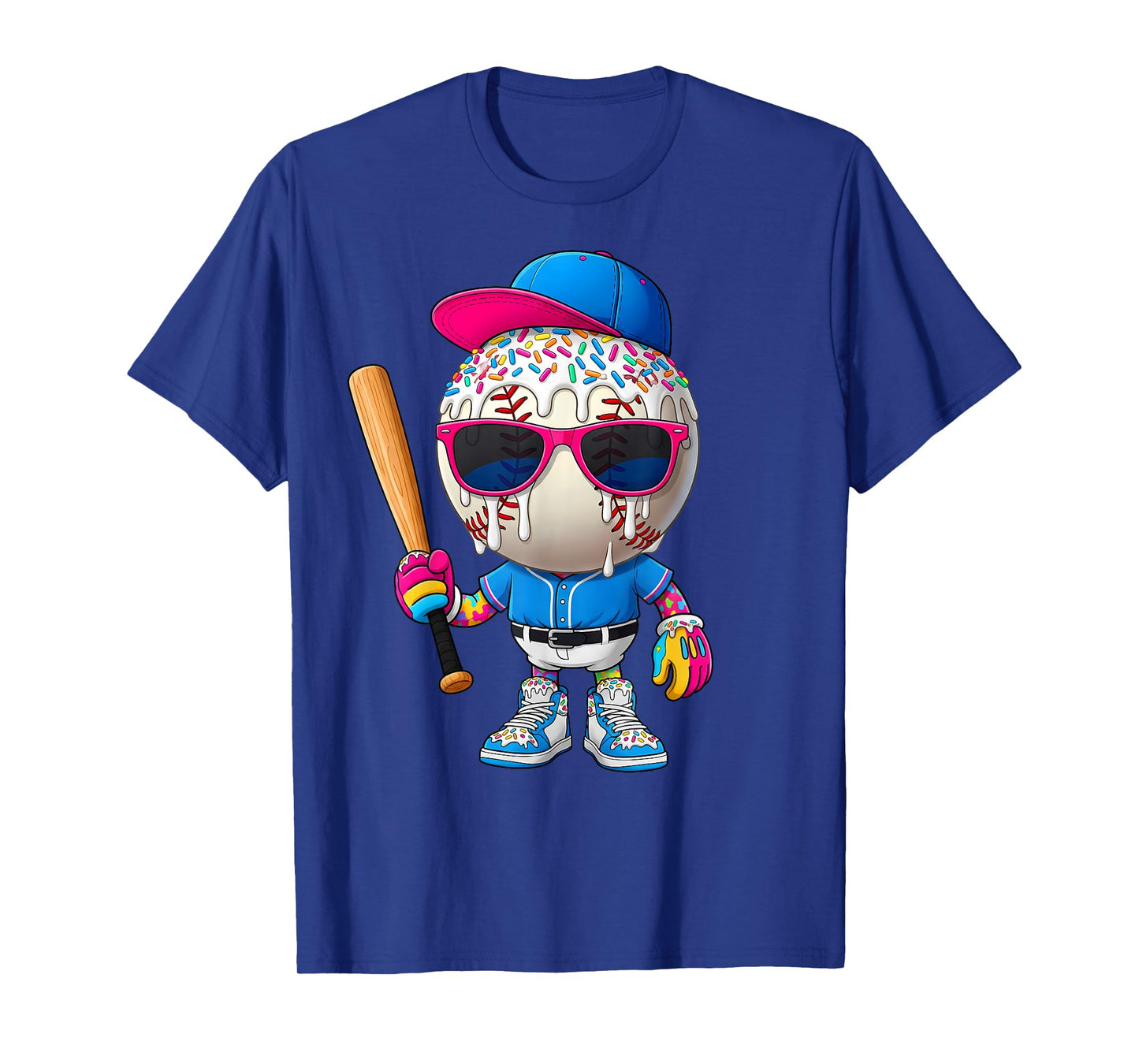 Funny Football Drip for Boys Kids Youth Dripping Ice Cream T-Shirt