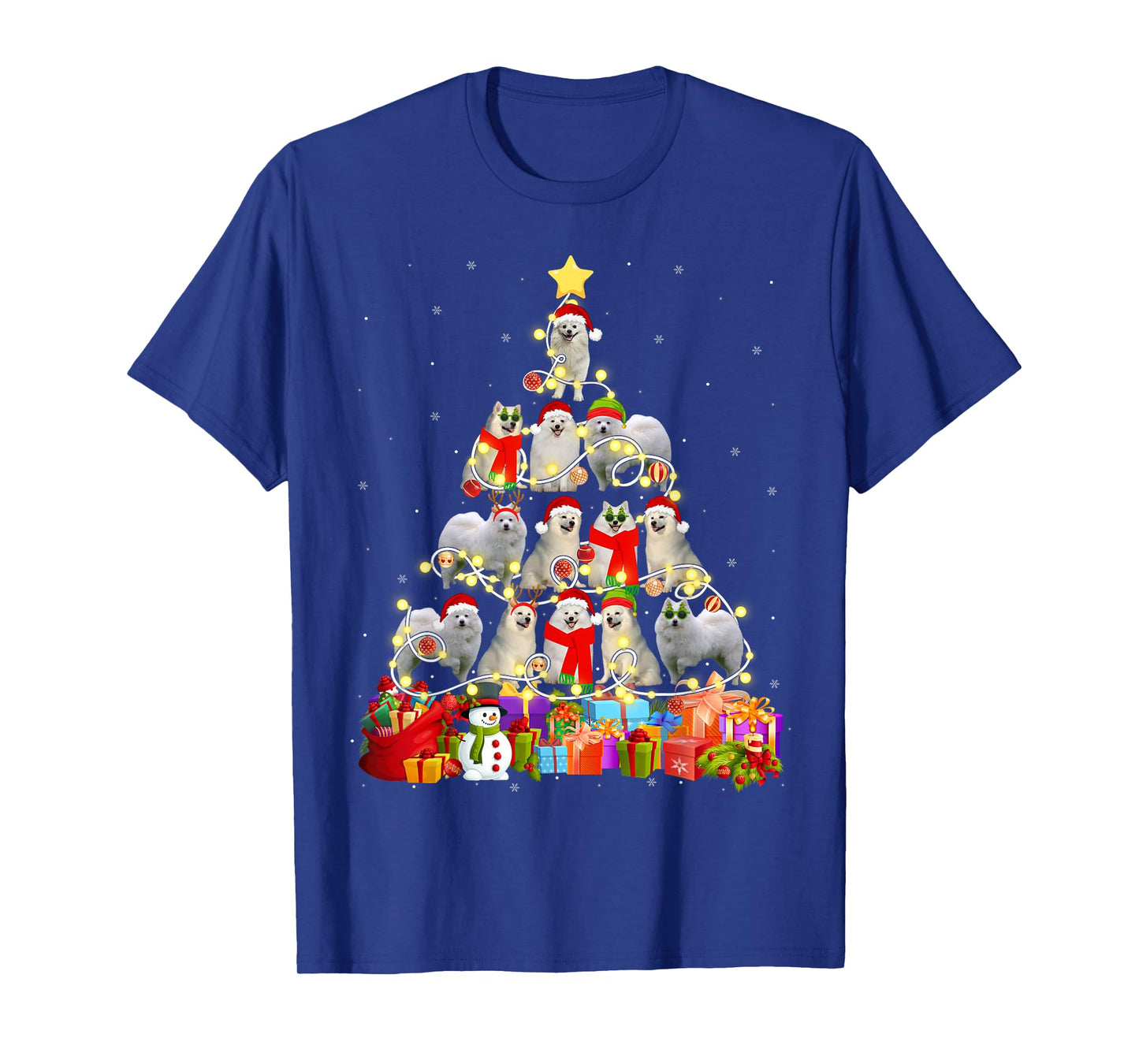 Funny American Eskimo Christmas Tree Pet Dog Lover Gift T-Shirt for Men Women Kids