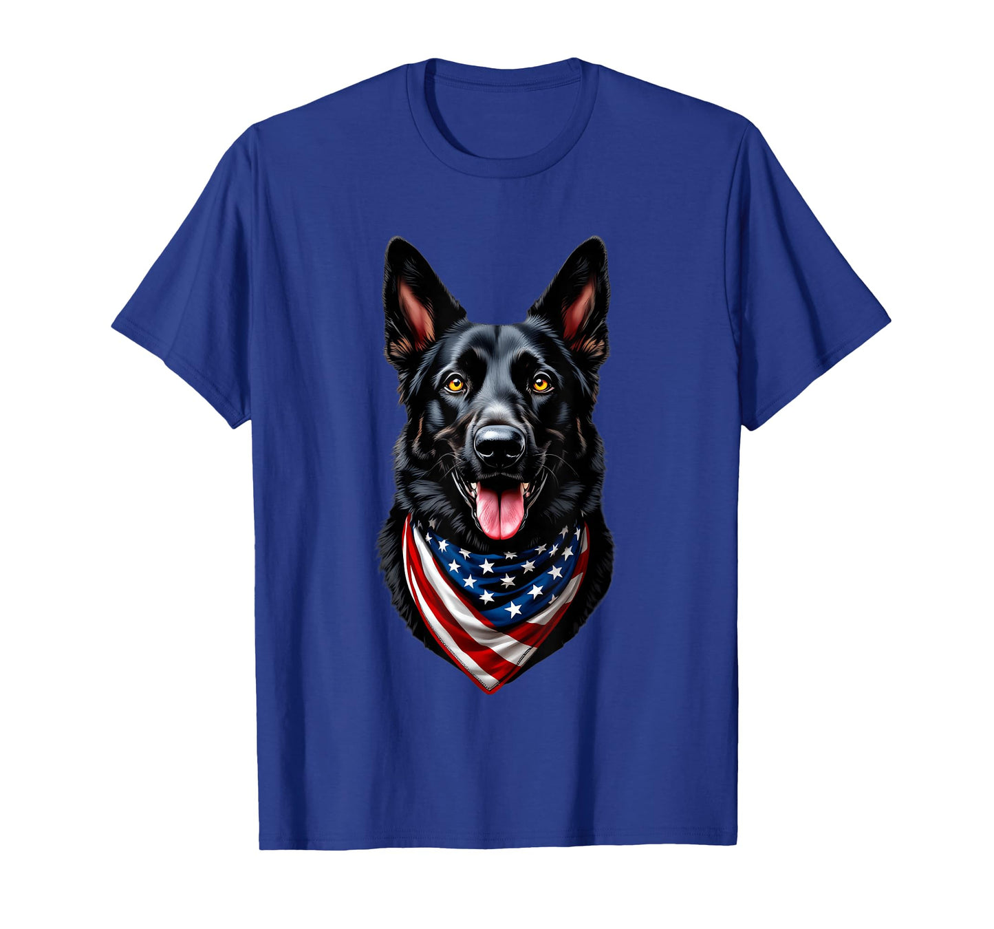Black German Shepherd USA Flag 4th Of July German Shepherd T-Shirt