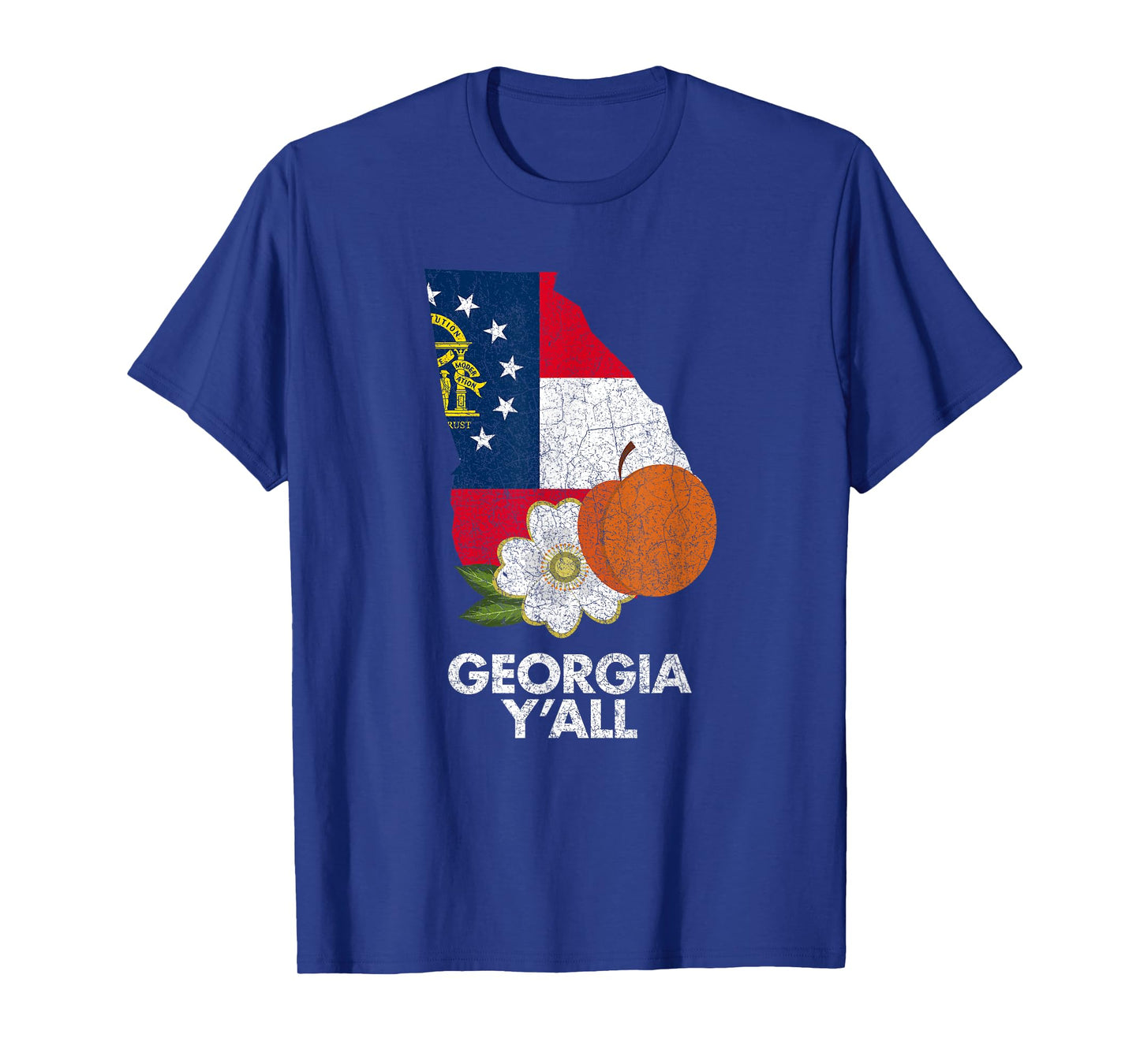 Vintage State of Georgia T-shirt Flag Peach Y'all T-Shirt