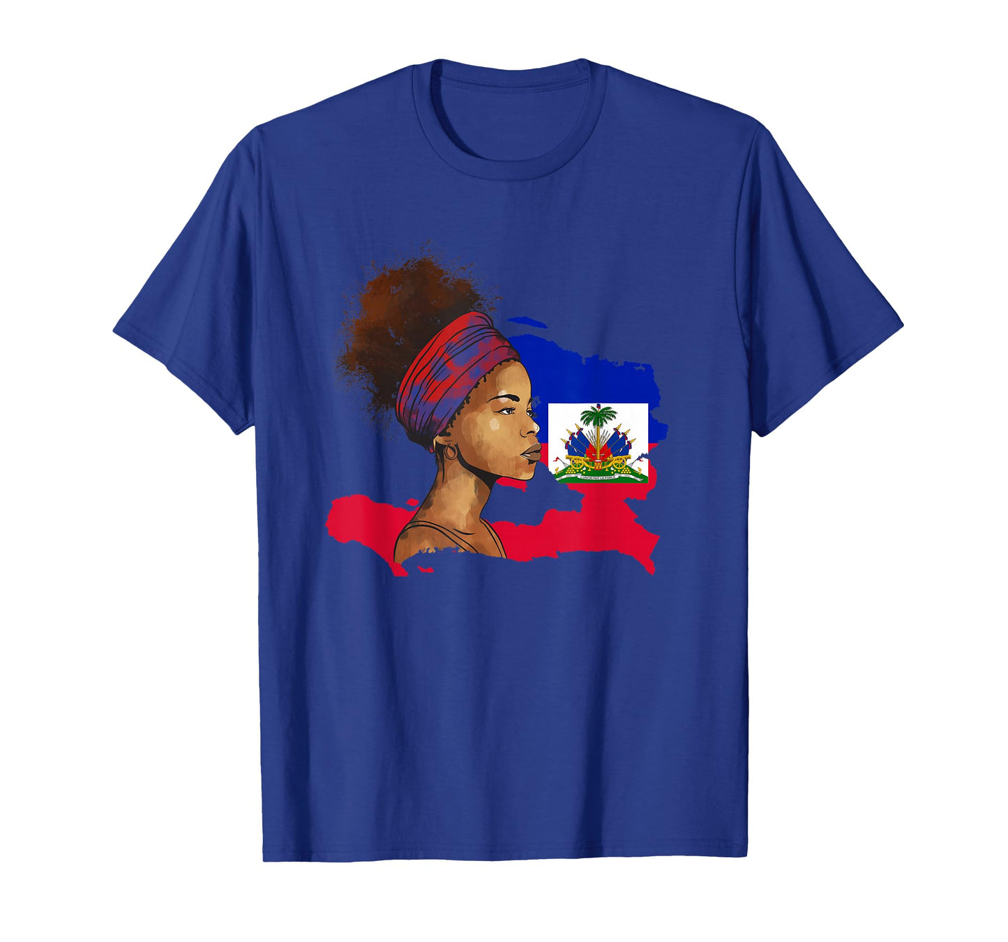 Haiti Country Map Woman Ayiti Girl Haitian Flag Day T-Shirt