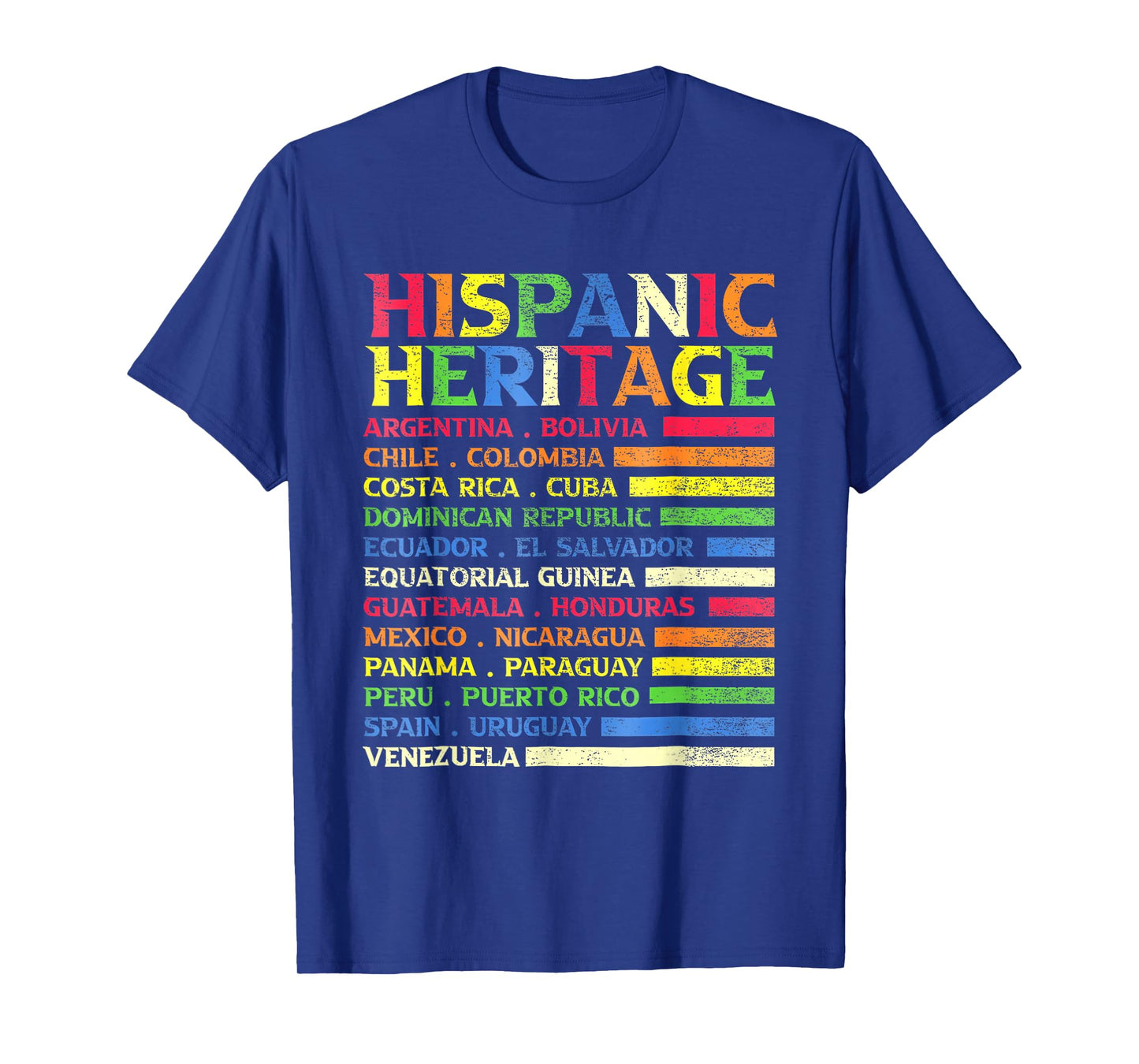 Latin Countries Flag Latino National Hispanic Heritage Month T-Shirt