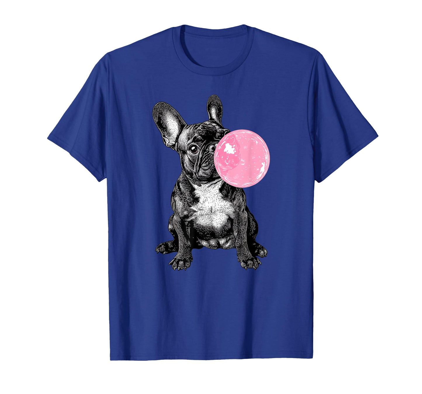 Vintage French bulldog Blowing Bubble Dog Dad Mom Owner T-Shirt