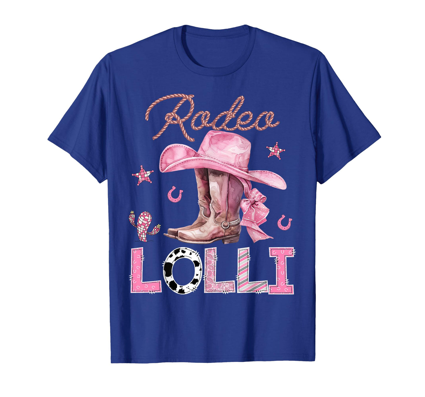 Rodeo Lolli Pink Boots Coquette CowGirl Birthday Party T-Shirt