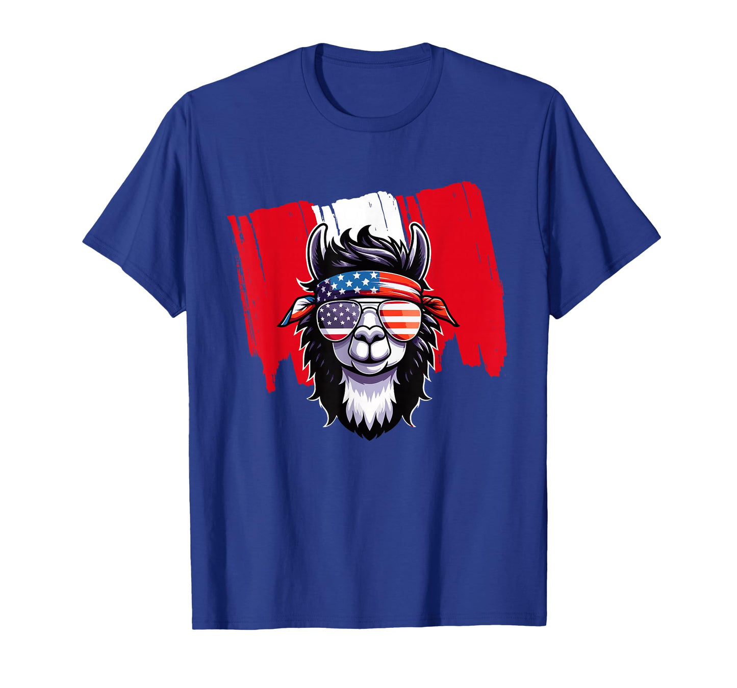 Peruvian American Peru USA Flag Patriotic Llama July 4th T-Shirt