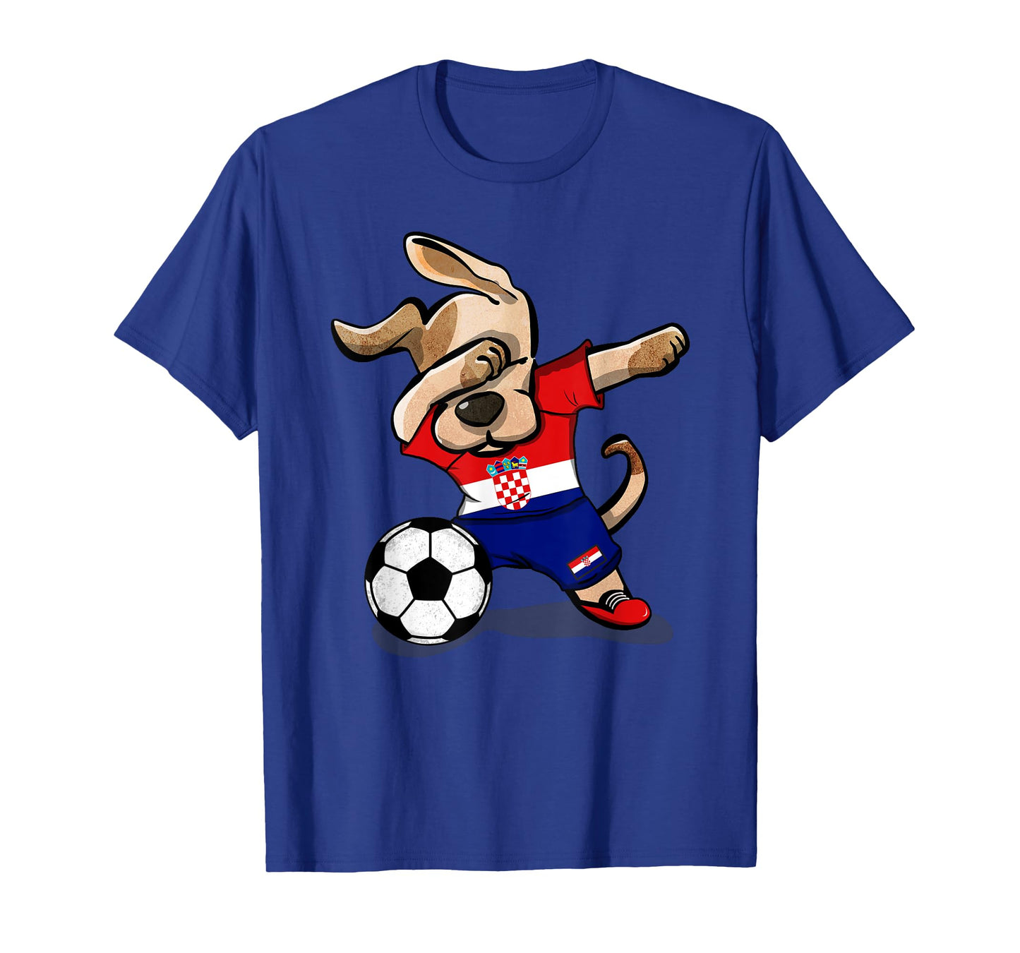 Dabbing Dog Croatia Soccer Fans Jersey Croatian Football T-Shirt