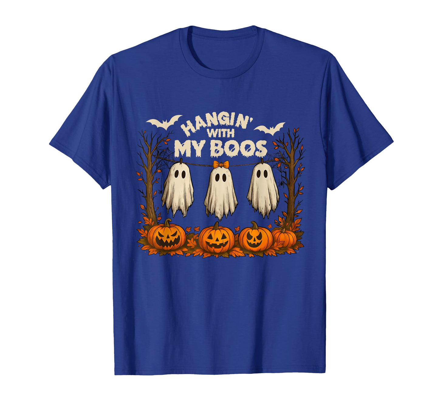 Funny Retro Hanging With My Boos Ghosts Halloween Autumn T-Shirt