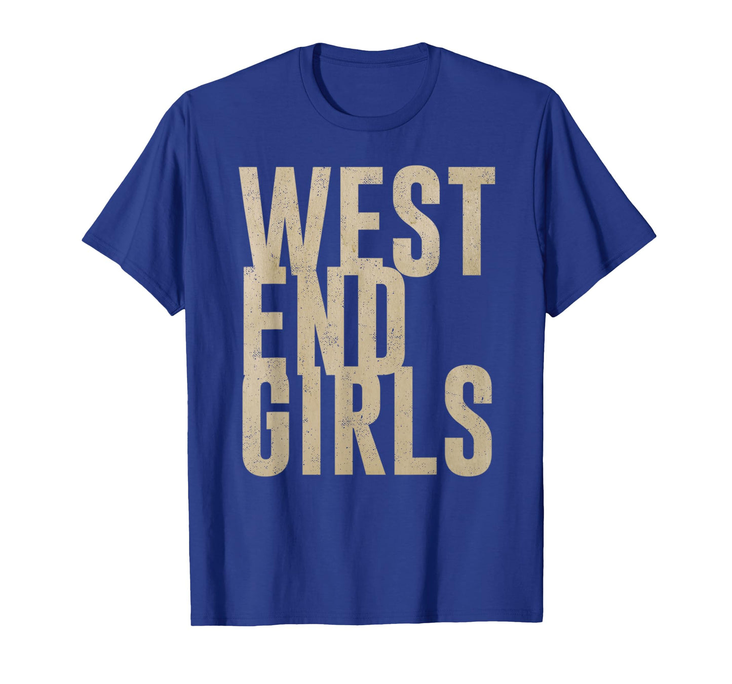 Vintage West End Girls Distressed Music Design T-Shirt