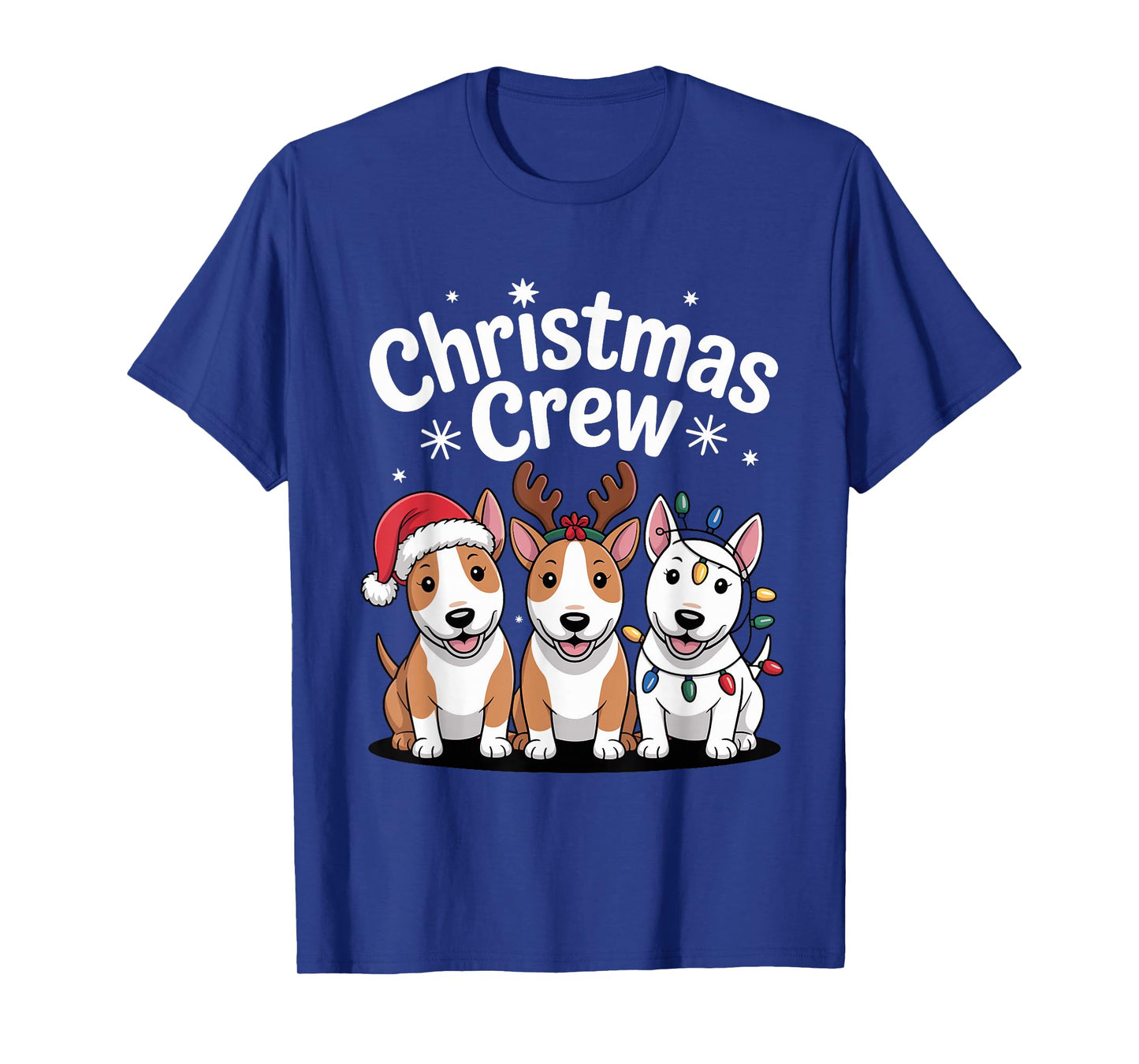 Christmas Crew Xmas Puppy Dog Funny Christmas Bull Terrier T-Shirt