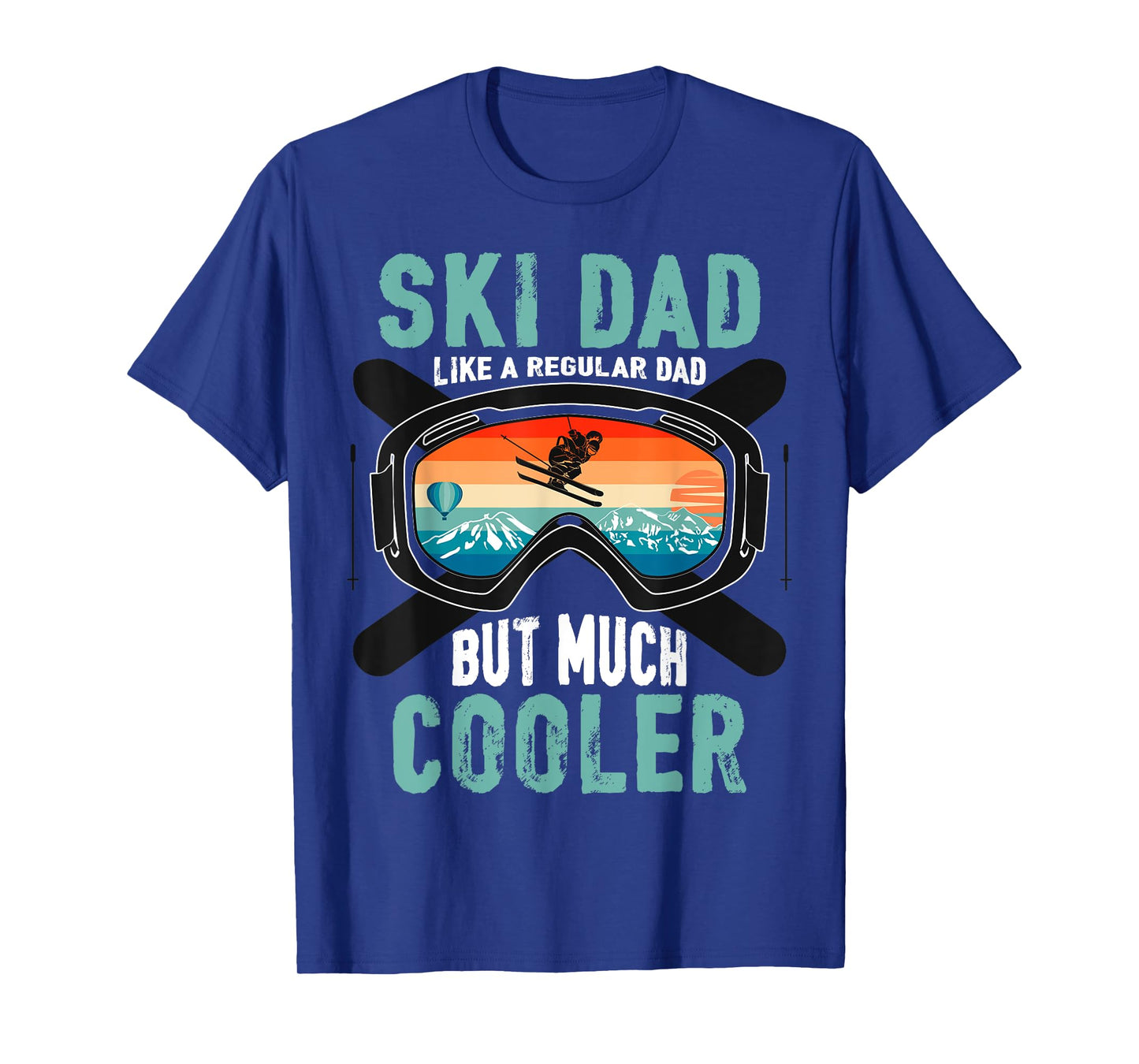 Ski Dad Like A Regular Dad But Cooler Vintage Skier Gift T-Shirt