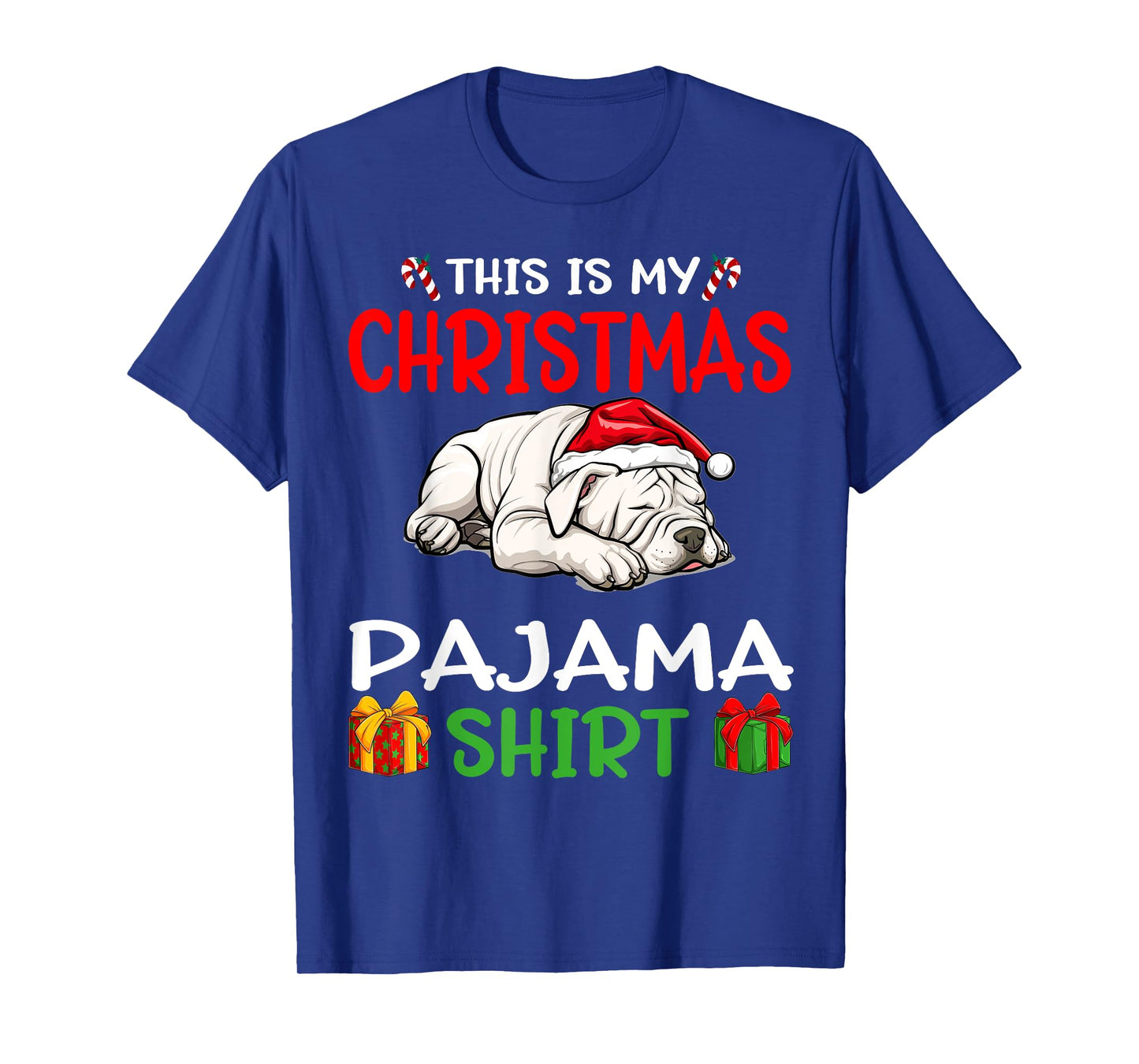 Cute Dogo Argentino Dog This is my Christmas Pajama T-Shirt for Men Women Kids