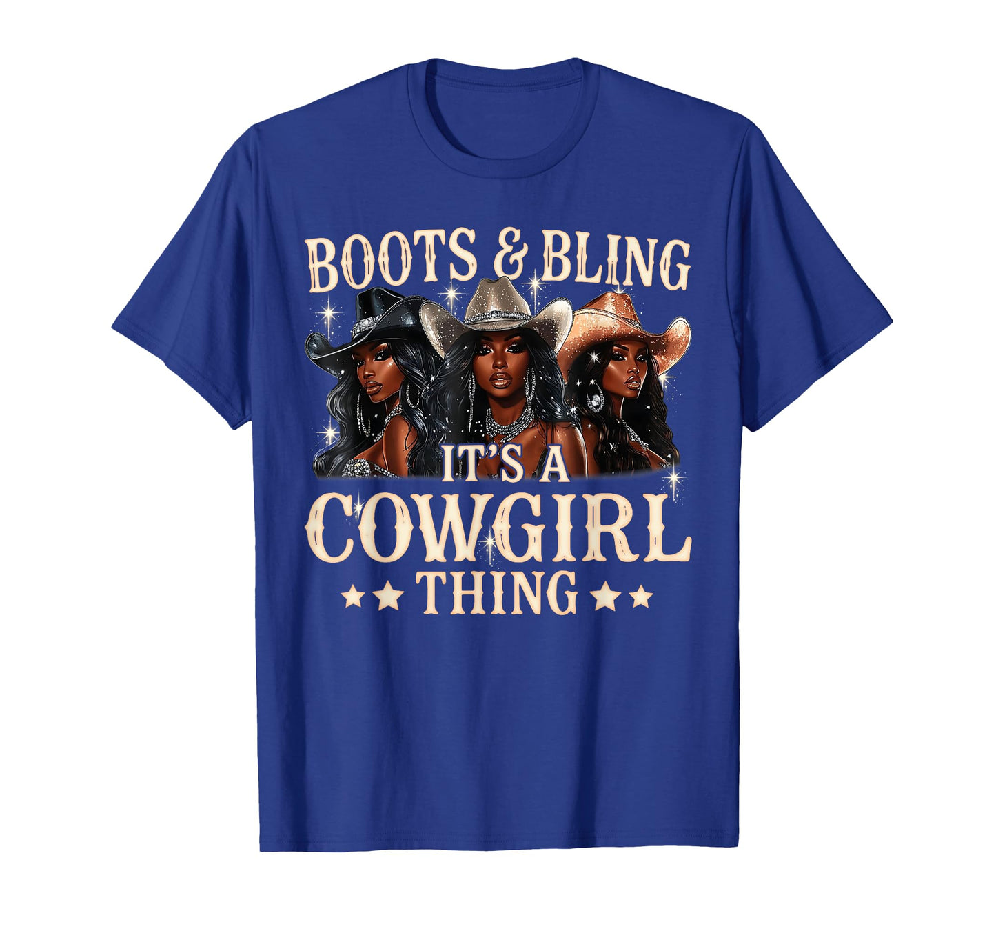 Retro Cowgirl Boots & Bling Its A Cowgirl Thing Western T-Shirt
