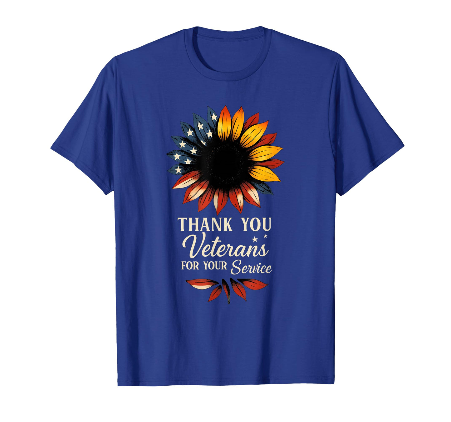 Thank You Veterans Sunflower Military Veterans Day Tribute T-Shirt