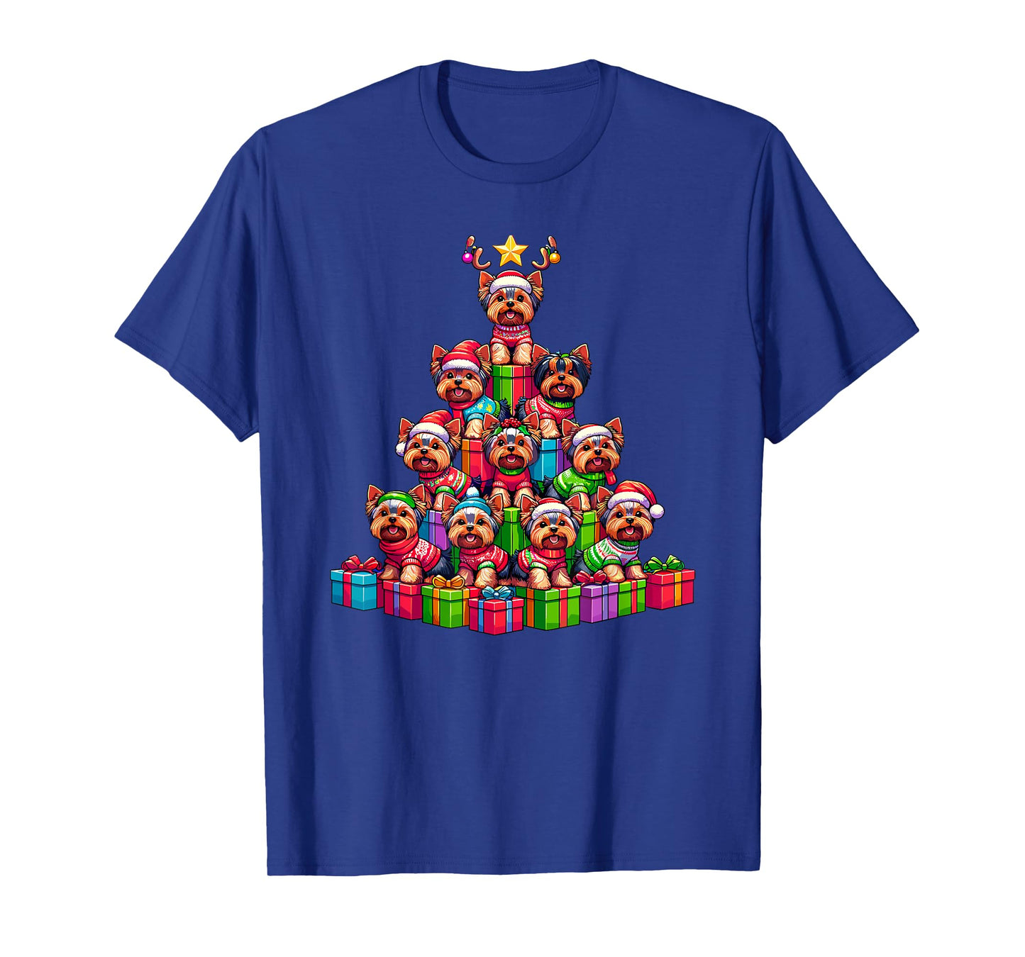 Christmas Tree Yorkshire Terrier Terriers Yorkie T-Shirt