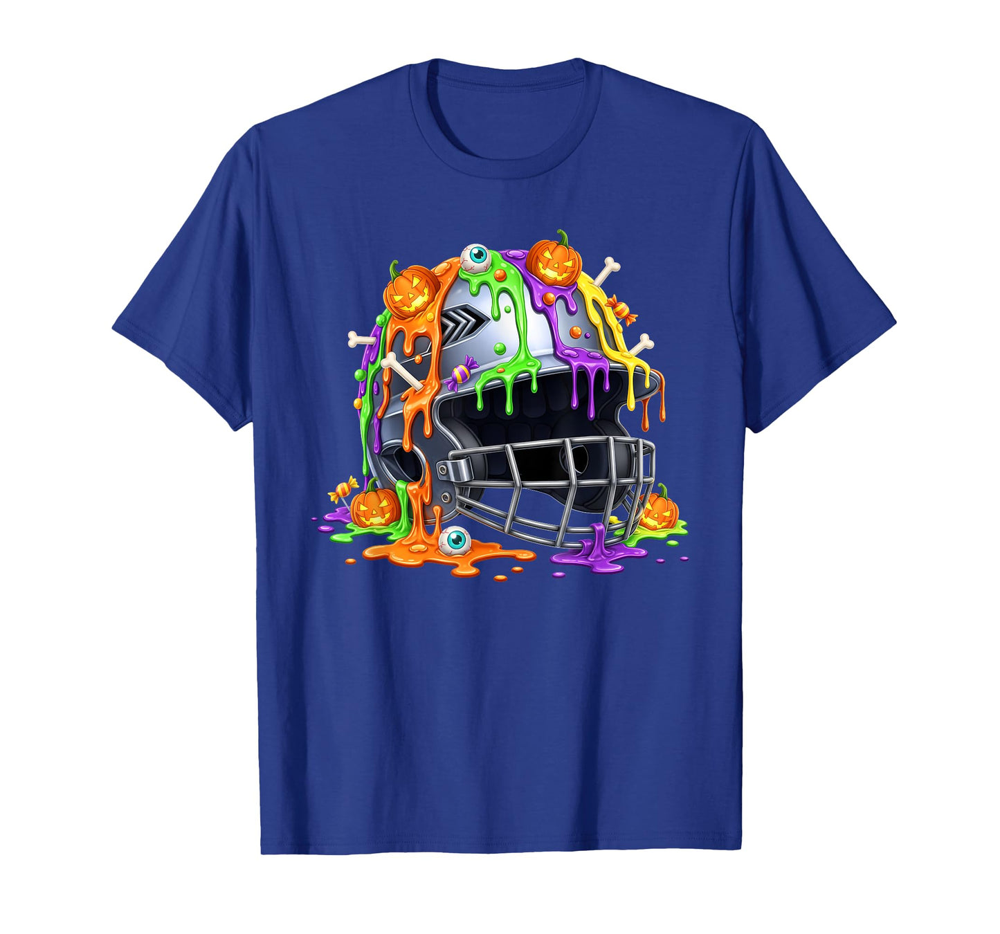 Baseball Helmet Ice Cream Drip Halloween Men Boys Youth T-Shirt