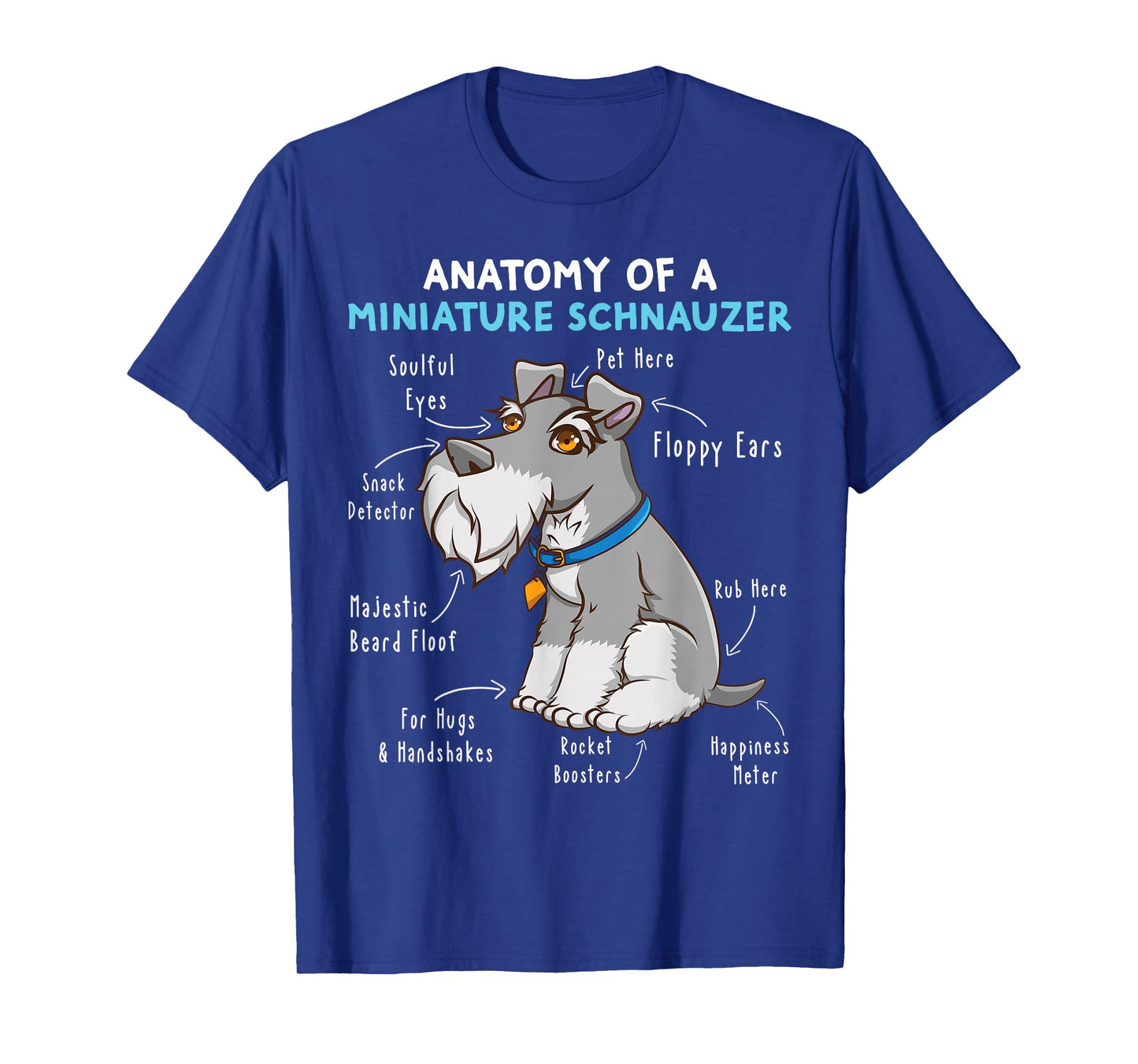 Anatomy Of A Miniature Schnauzer Cute Miniature Schnauzer T-Shirt