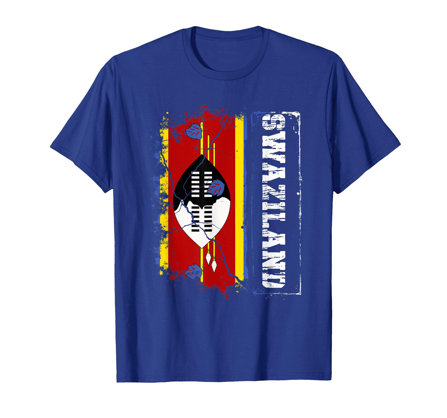 Retro Patriotic Swazi Flag Swaziland T-Shirt