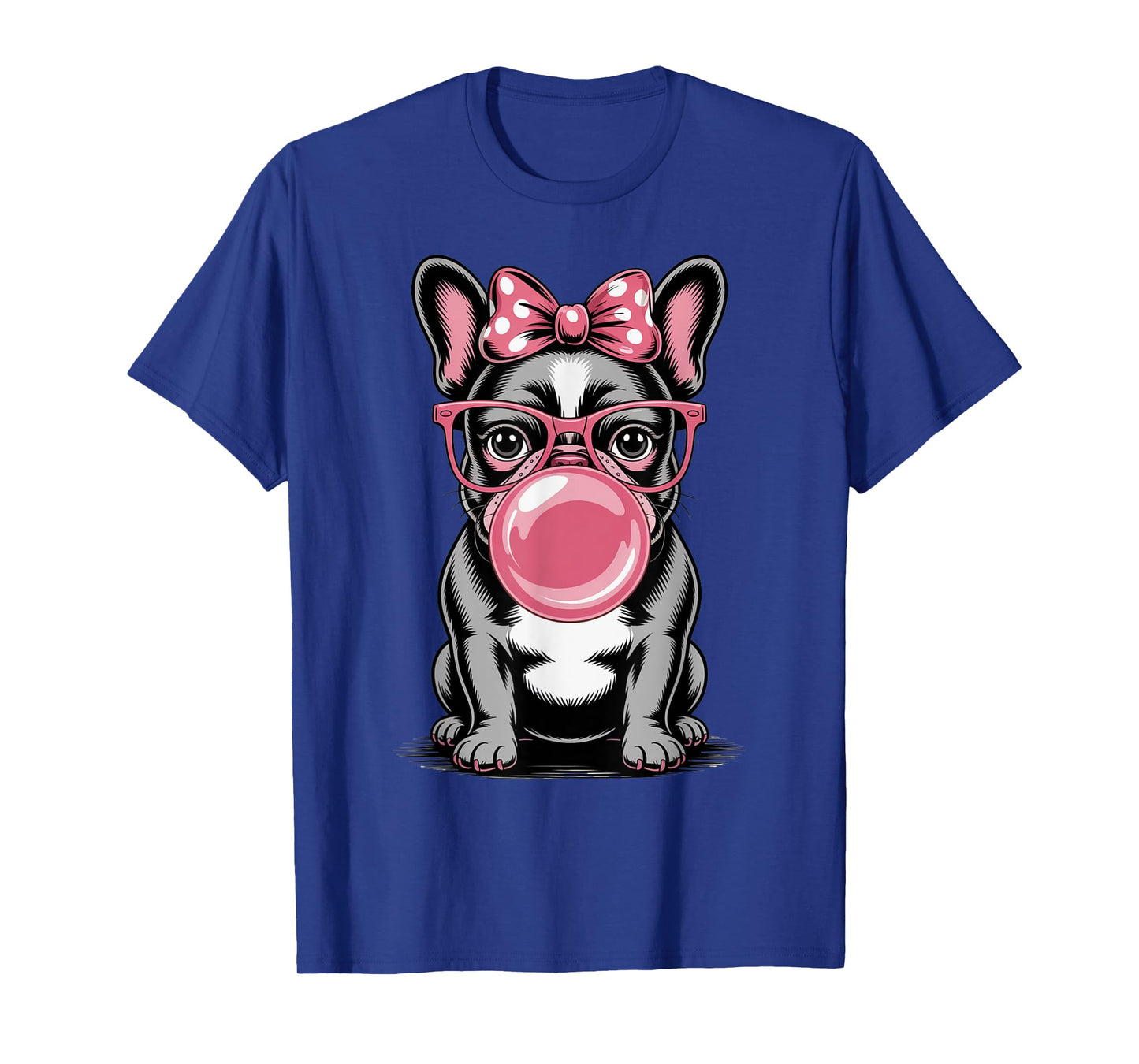 Cute French Bulldog Bubble Gum For Women Vintage Frenchie T-Shirt