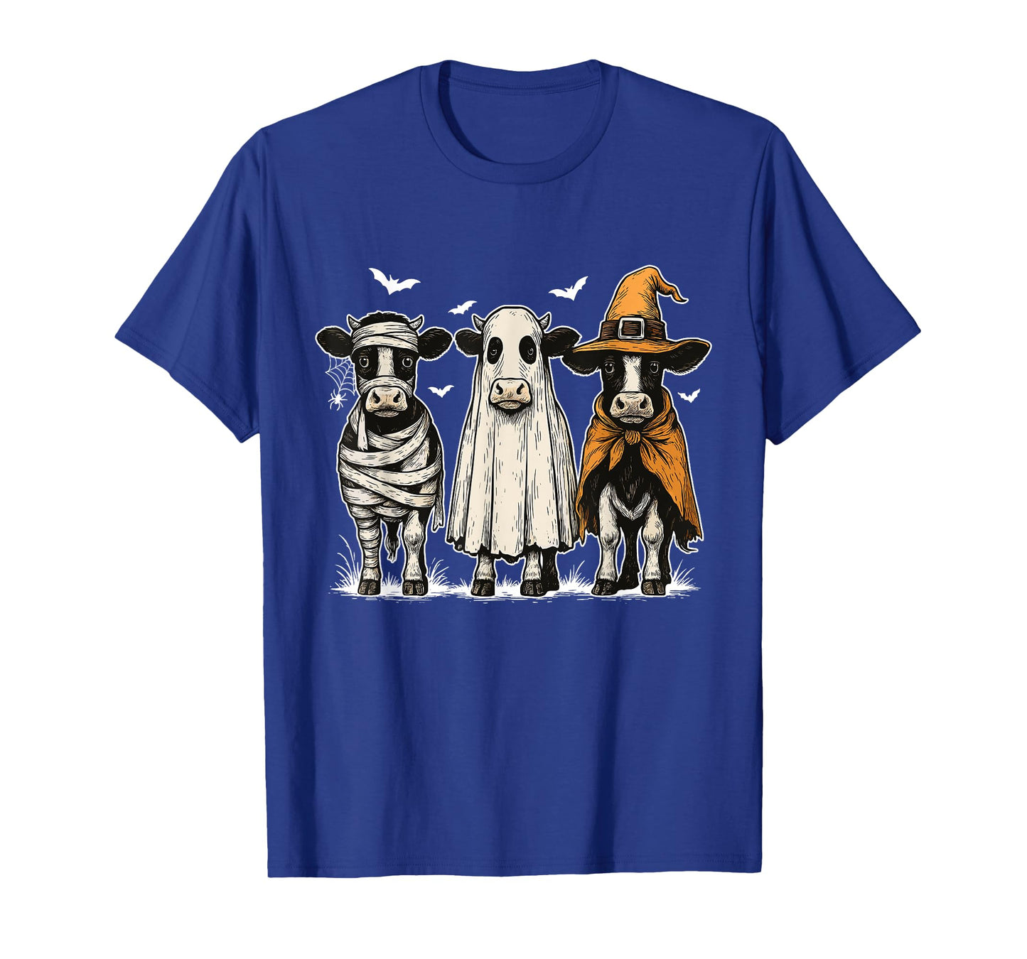 Funny Ghost Cow Halloween Cow Lover Cow Witch Spooky Season T-Shirt