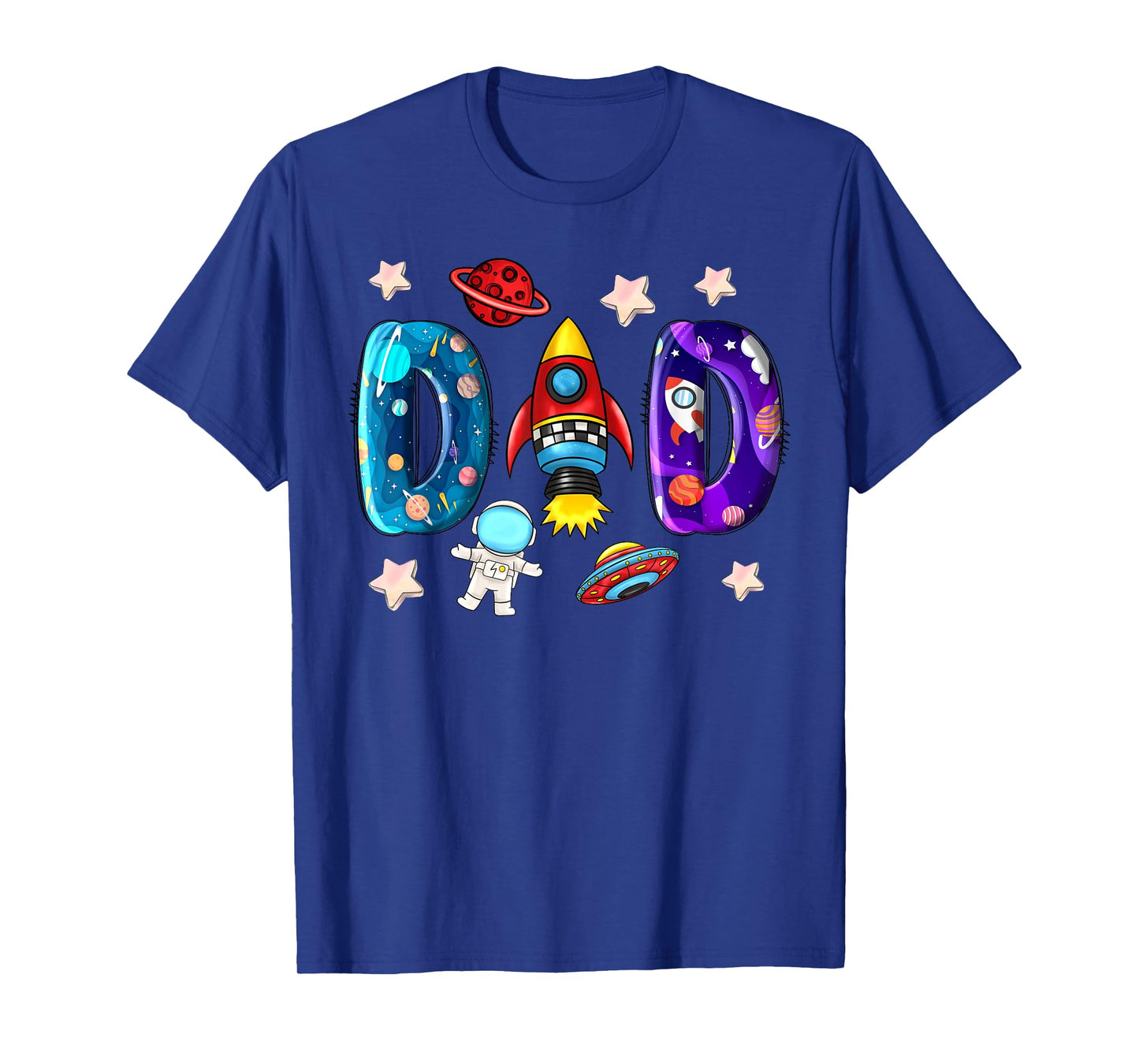 Dad Daddy Astronaut Space Lover Birthday Matching Family T-Shirt