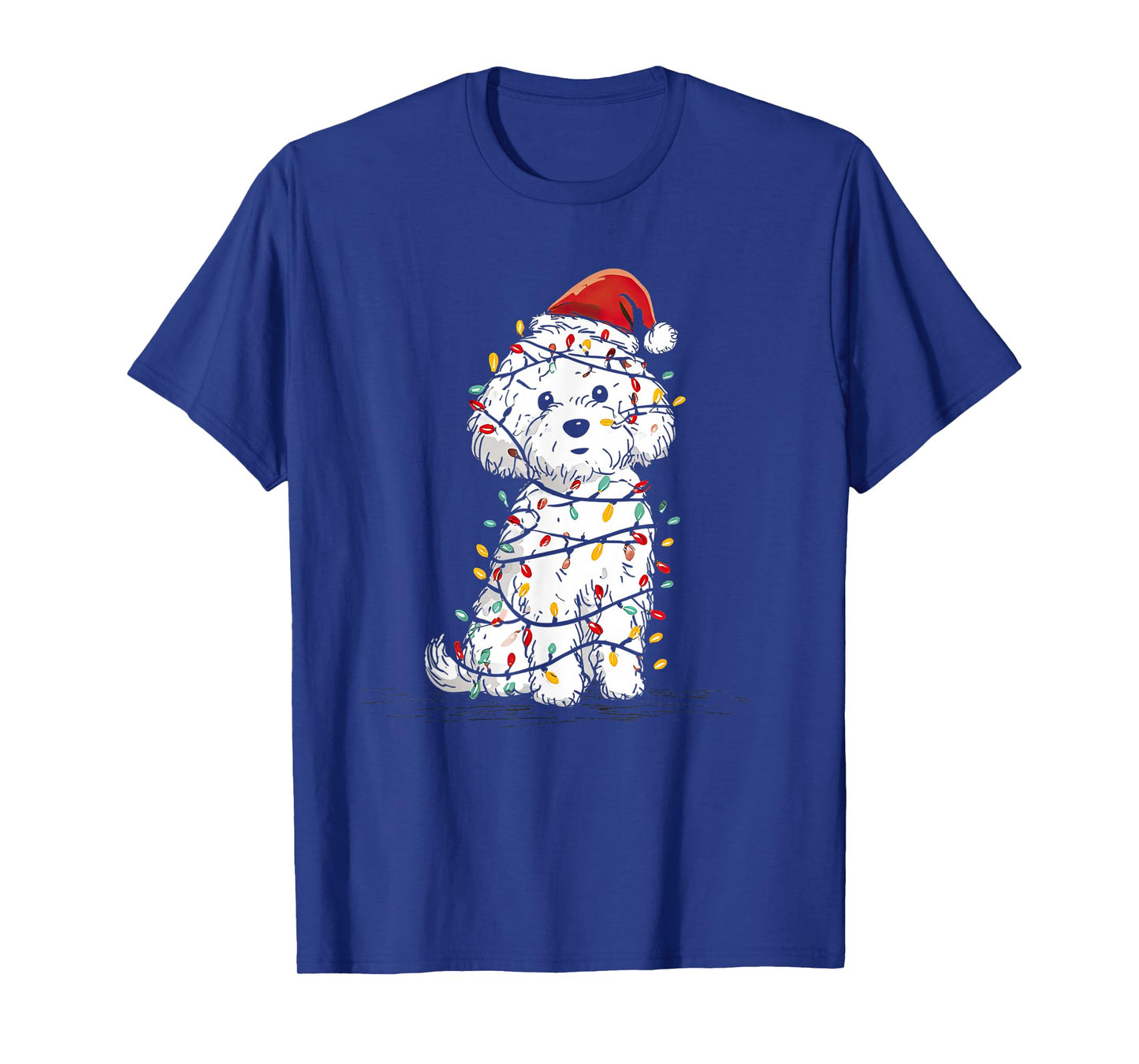 Funny Bichon Frise Christmas Graphics Dog Lights Lover T-Shirt