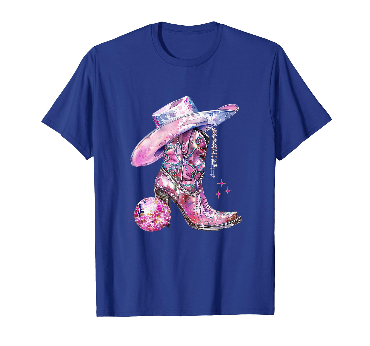 Pink Cowgirl Girl Western Country Music Disco Party Rodeo T-Shirt