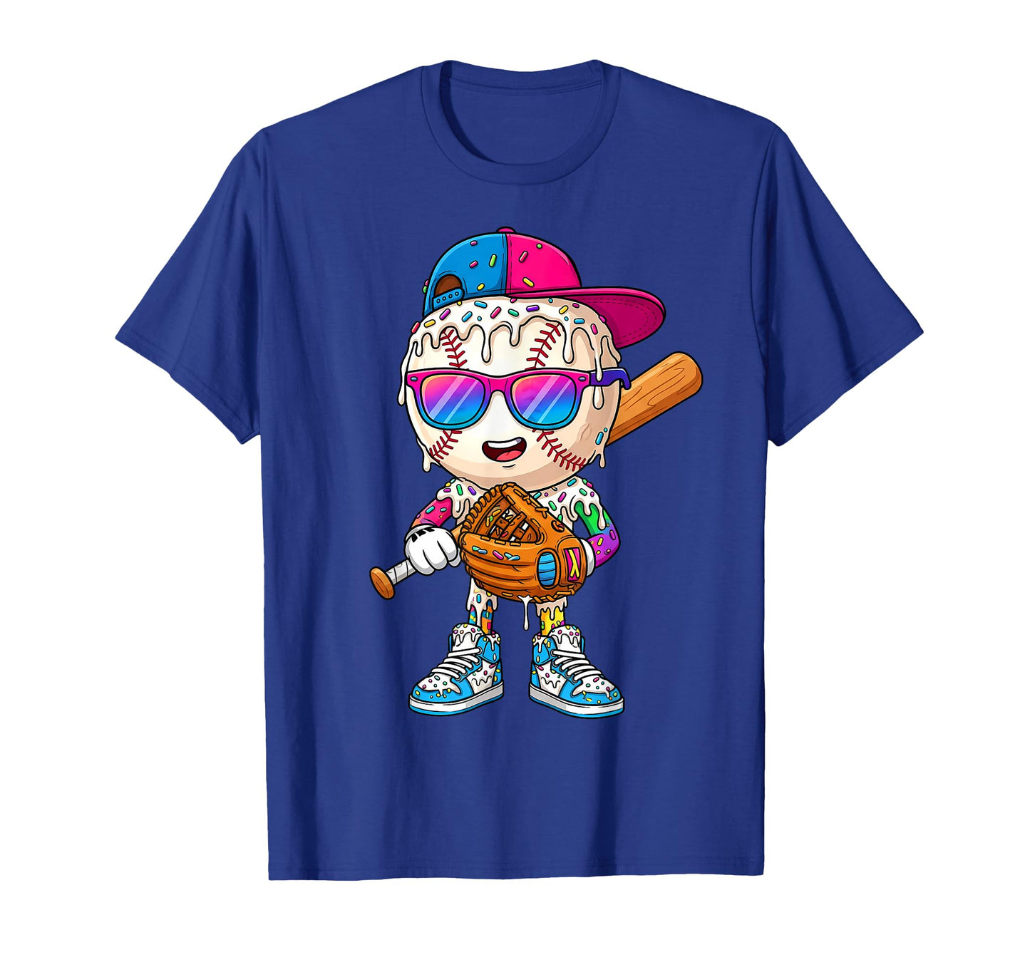 Funny Football Drip for Boys Kids Youth Dripping Ice Cream T-Shirt