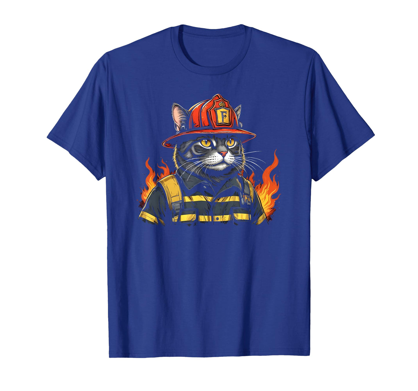 Firefighter Cat Lover Fireman Firefighting Expert T-Shirt