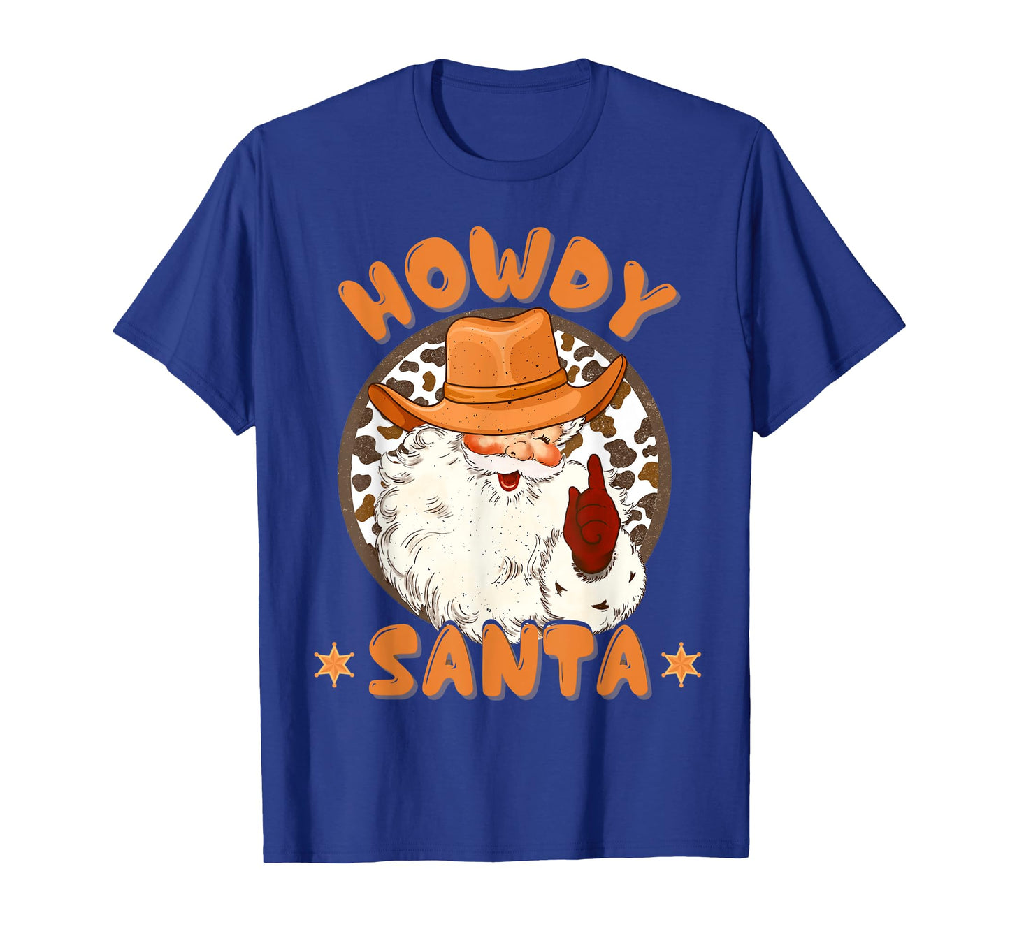 Retro Howdy Santa Cowboy Country Christmas Xmas Kids Boy Pjs T-Shirt