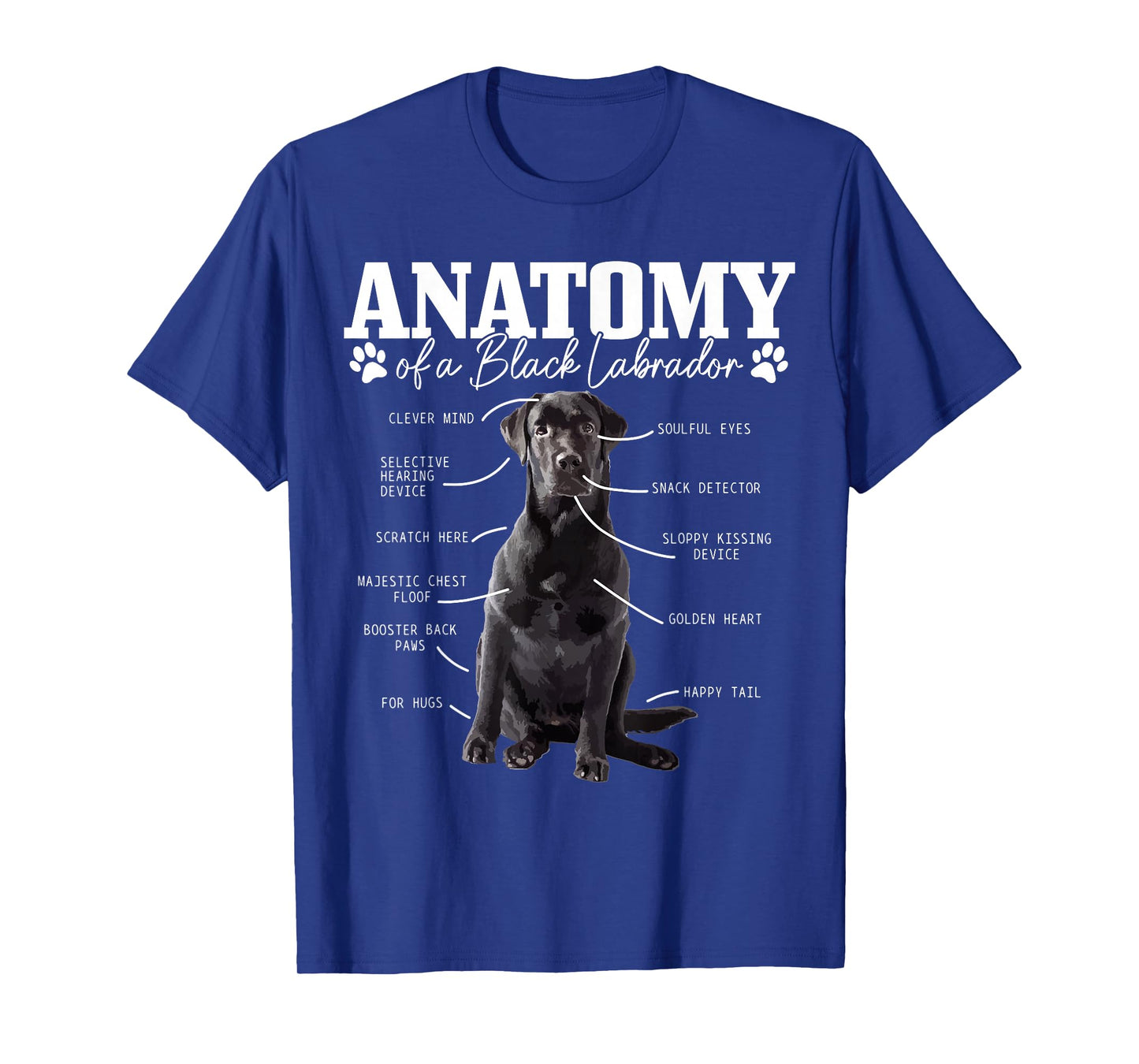 Black Labrador Retriever Anatomy Funny Cute Dog Mom Dad T-Shirt