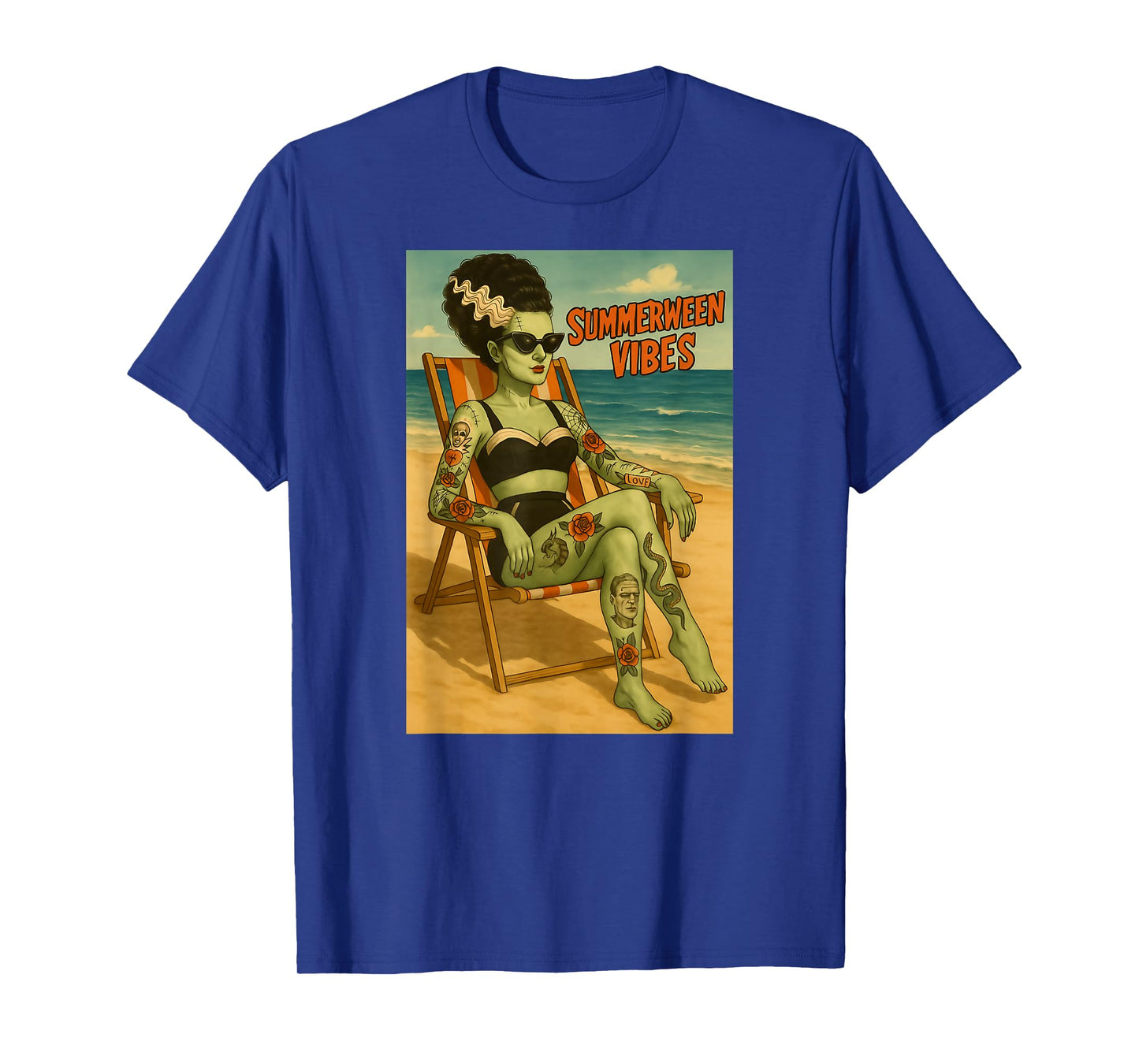 Summerween Vibes Retro Beach Gothic Style Tee T-Shirt