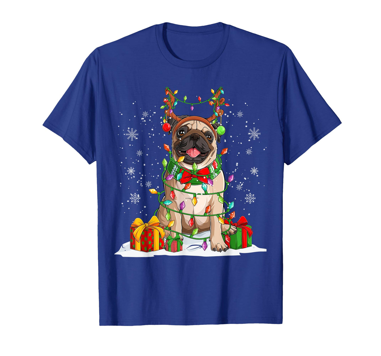 Ugly Pug Christmas Sweater Pajama For Women Men Family T-Shirt