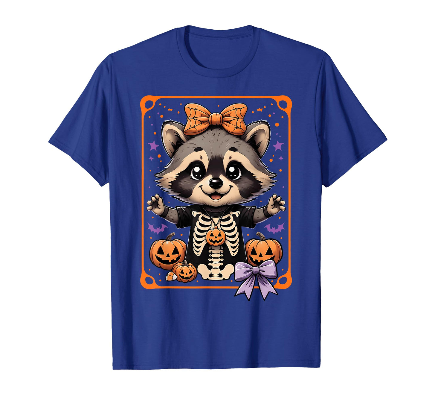 Girls Raccoon Feral Halloween Spooky Halloween Matching Kids T-Shirt