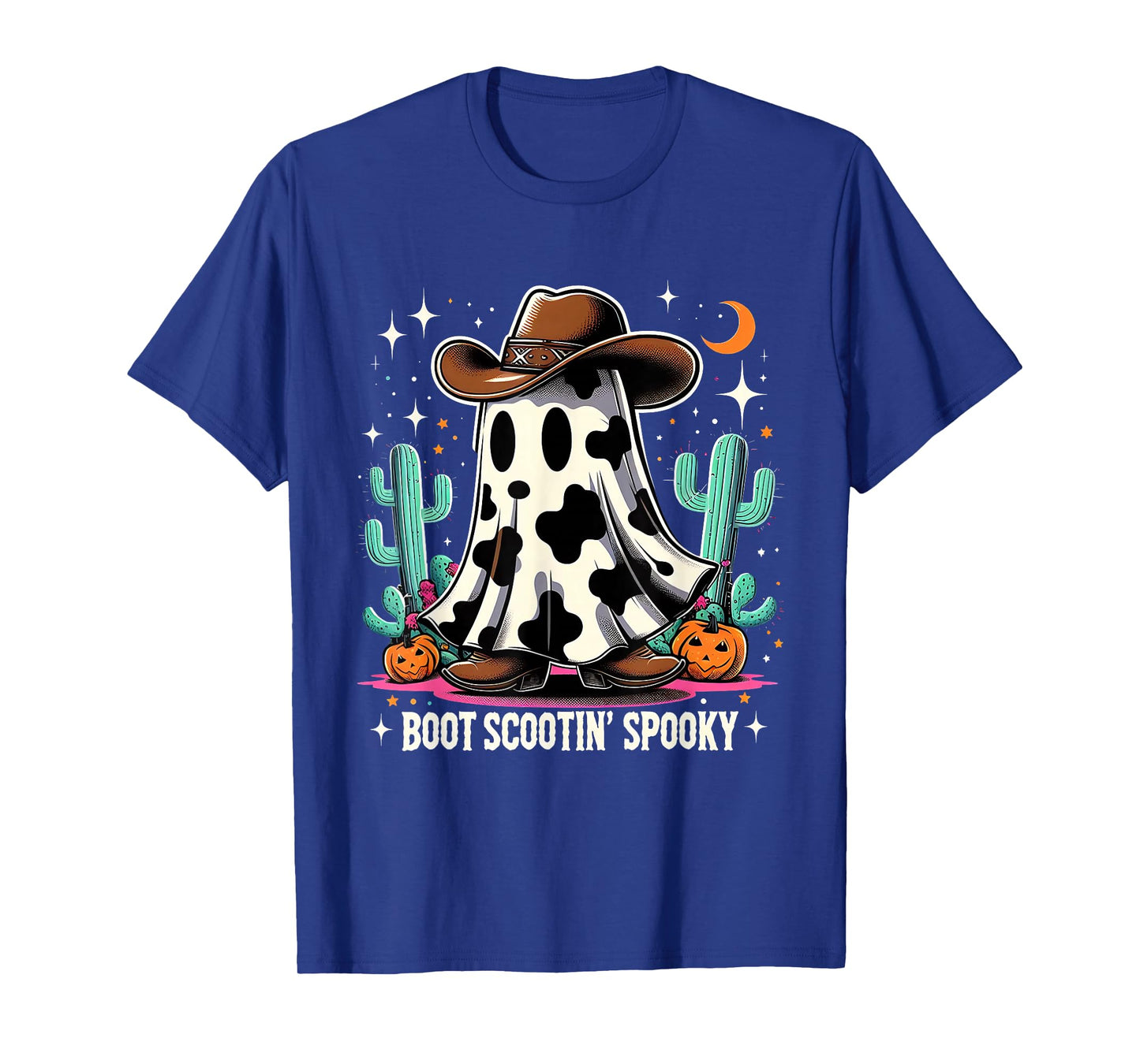 Cowboy Ghost Boot Scootin Spooky Western Vibes T-Shirt