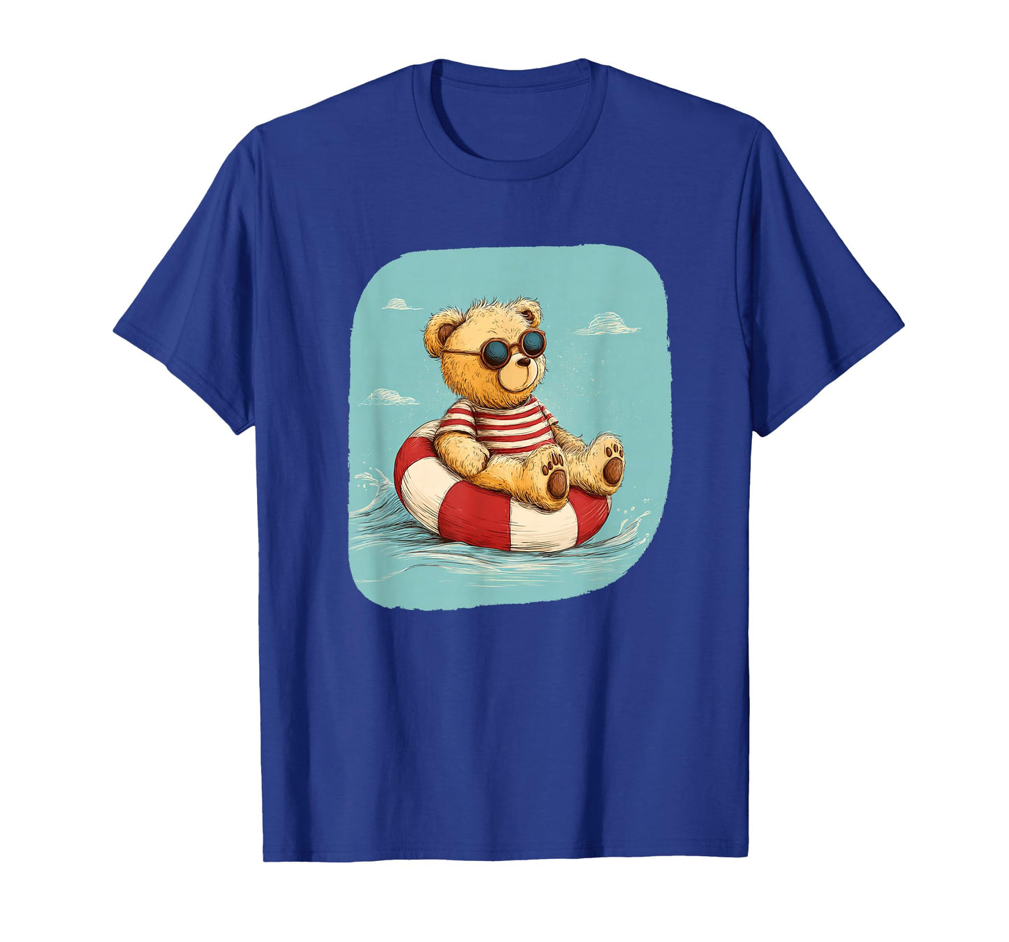 Vacation Pool Ring Costume with Funny Teddy Bear T-Shirt