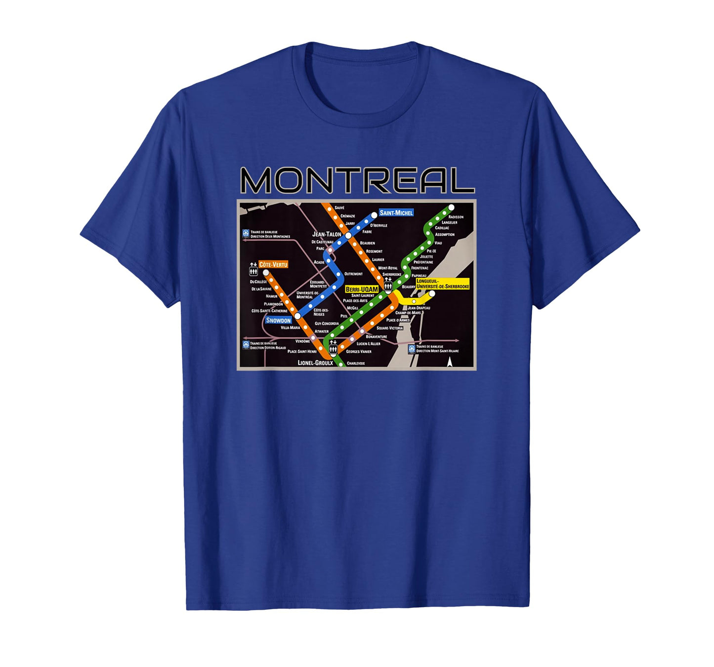 Montreal Transit Metro Art Canadian Heritage Love Canada Map T-Shirt