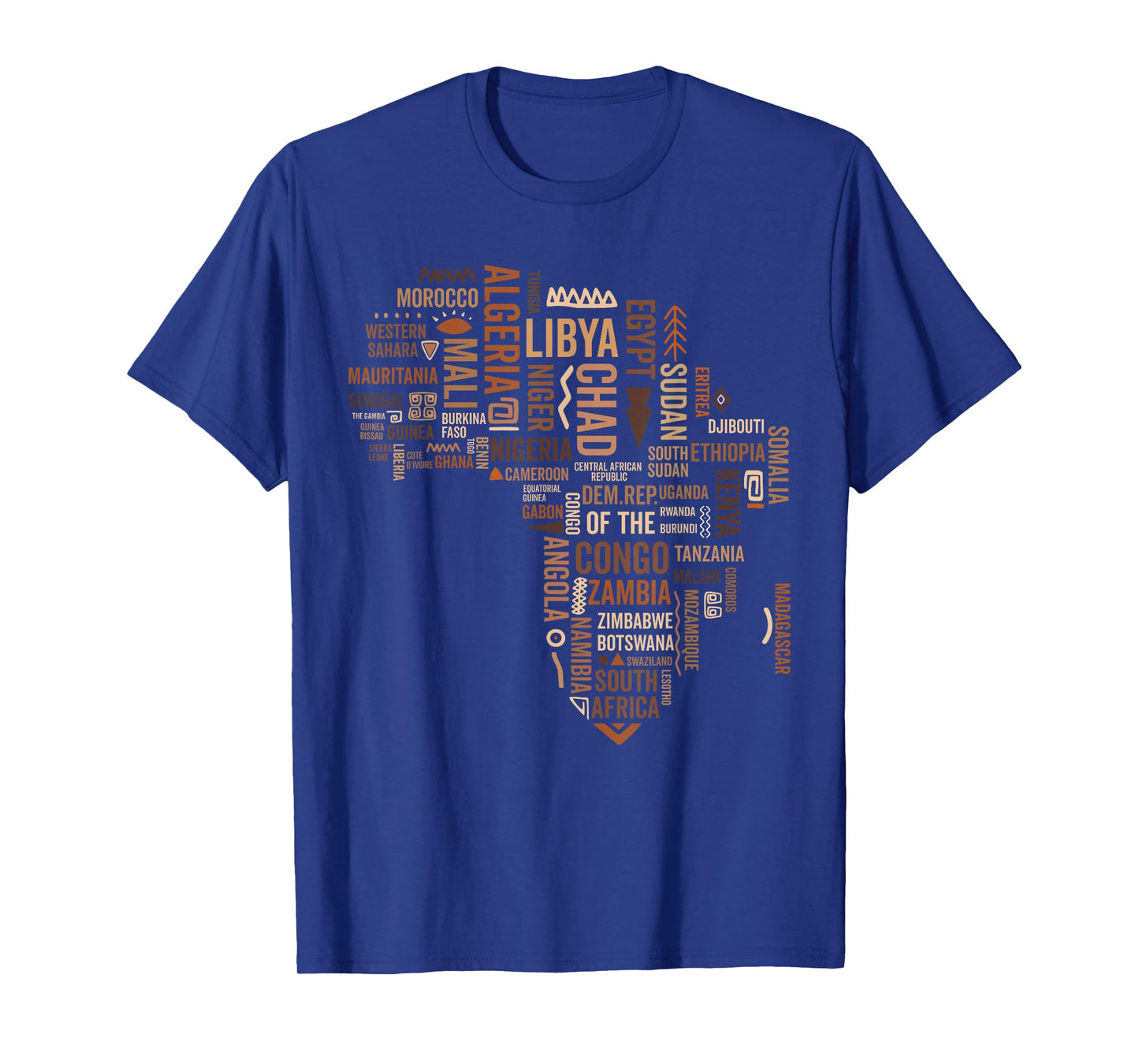 Africa Map Countries Black History Pride African American T-Shirt