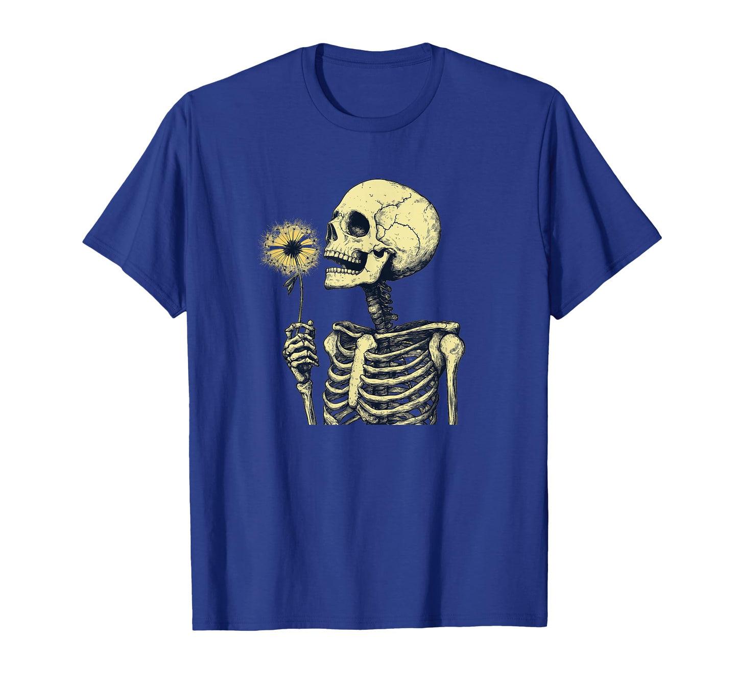 Bones and Blossoms in the Breeze for Skeleton Dandelion T-Shirt