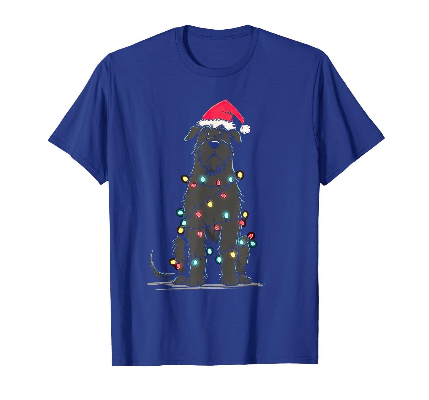Funny Bouvier Des Flandres Christmas Graphics Dog Lights T-Shirt