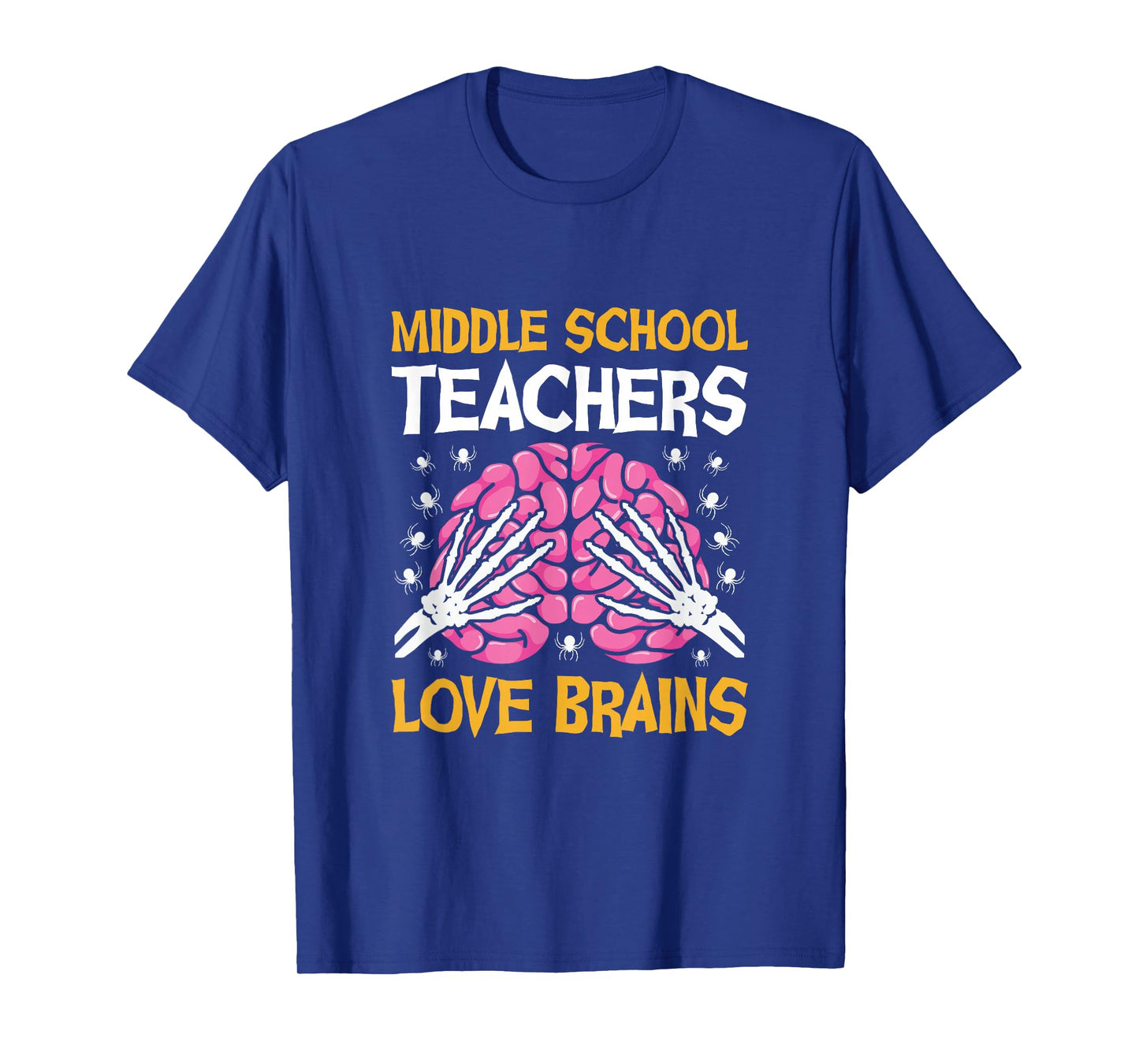 Middle School Teacher Love Brains Funny Halloween School T-Shirt