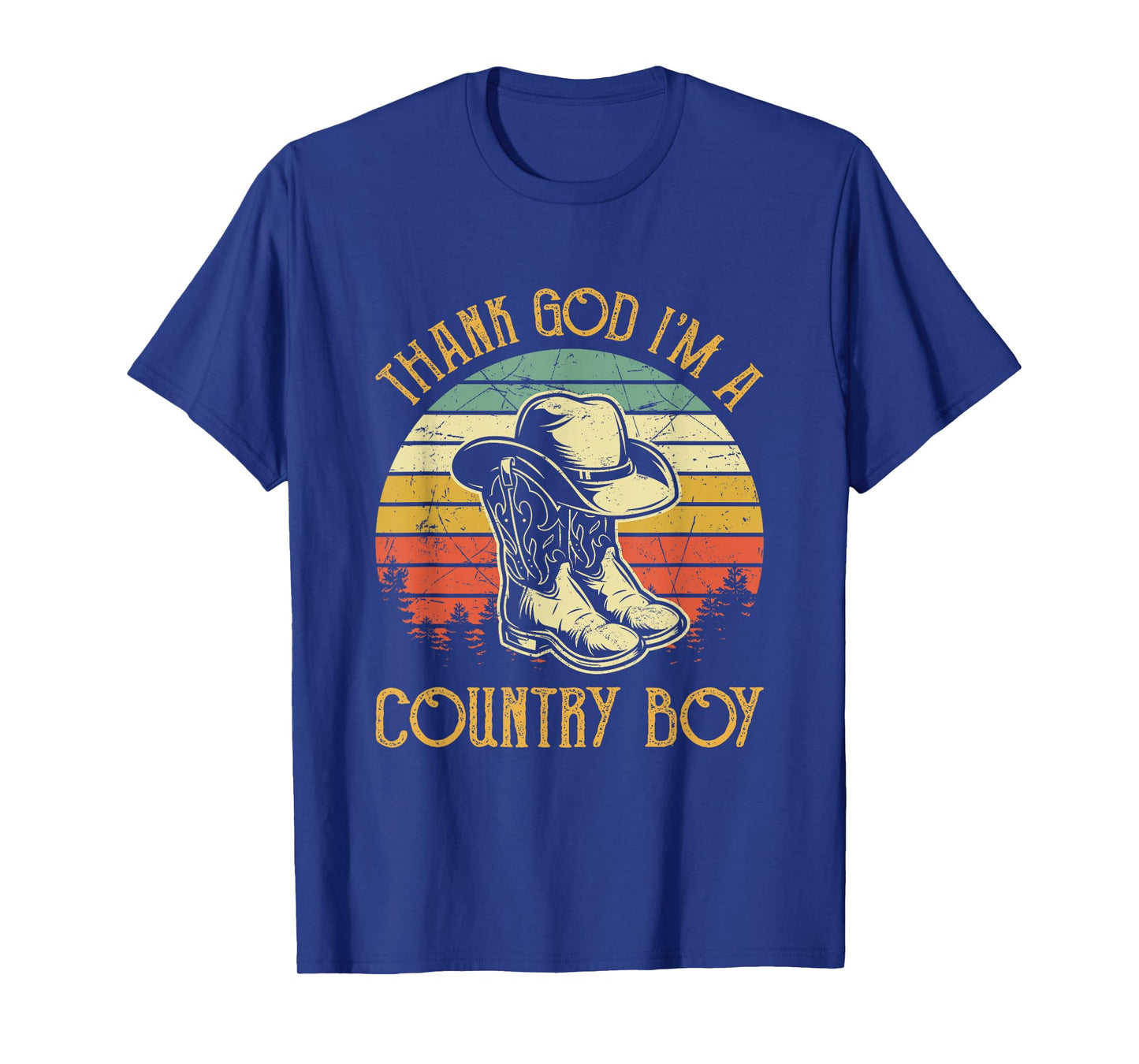 Thank God I'm A Country Music Boy Cowboy Southern Western T-Shirt