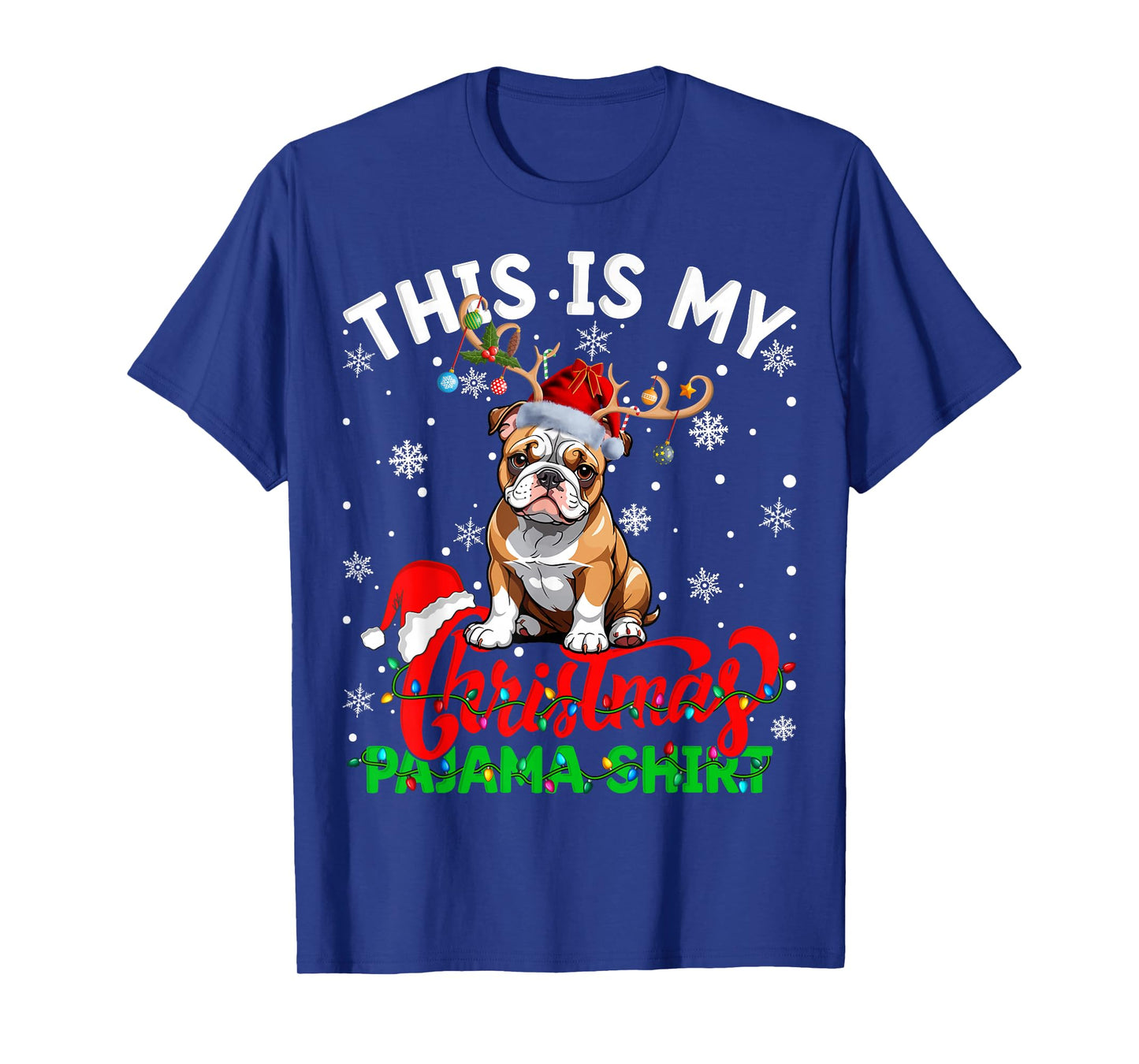 This is My American Bulldog Ugly Christmas Pajama Sweater T-Shirt