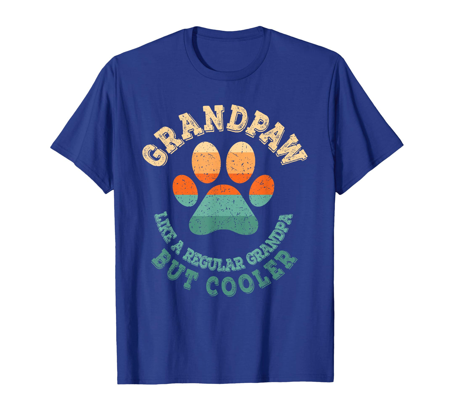Grandpaw Dog Grandpa Grandfather Funny Grand Paw Retro Men T-Shirt